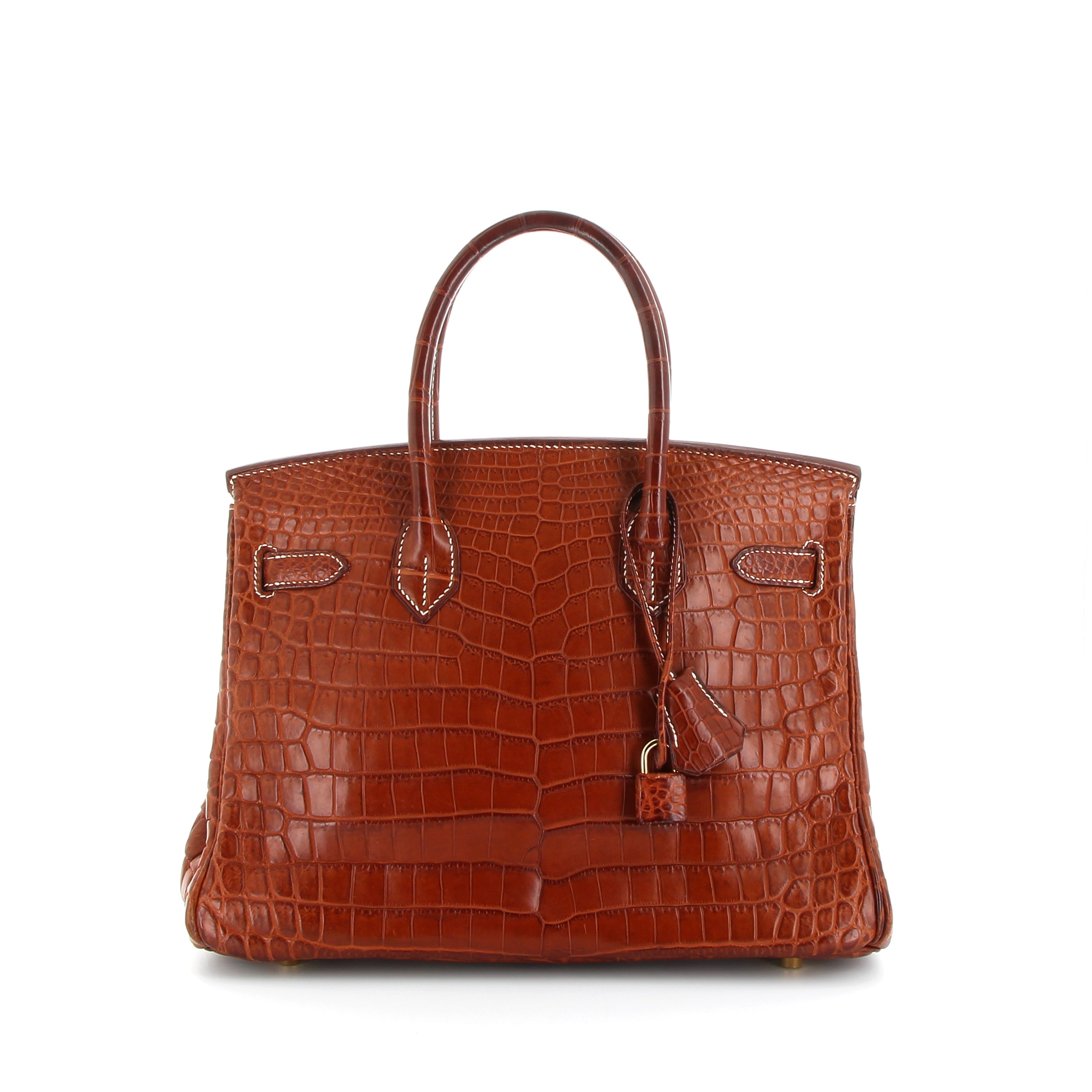 HERMÈS Birkin 30 Fauve Crocodile Matt Yellow Gold Hardware