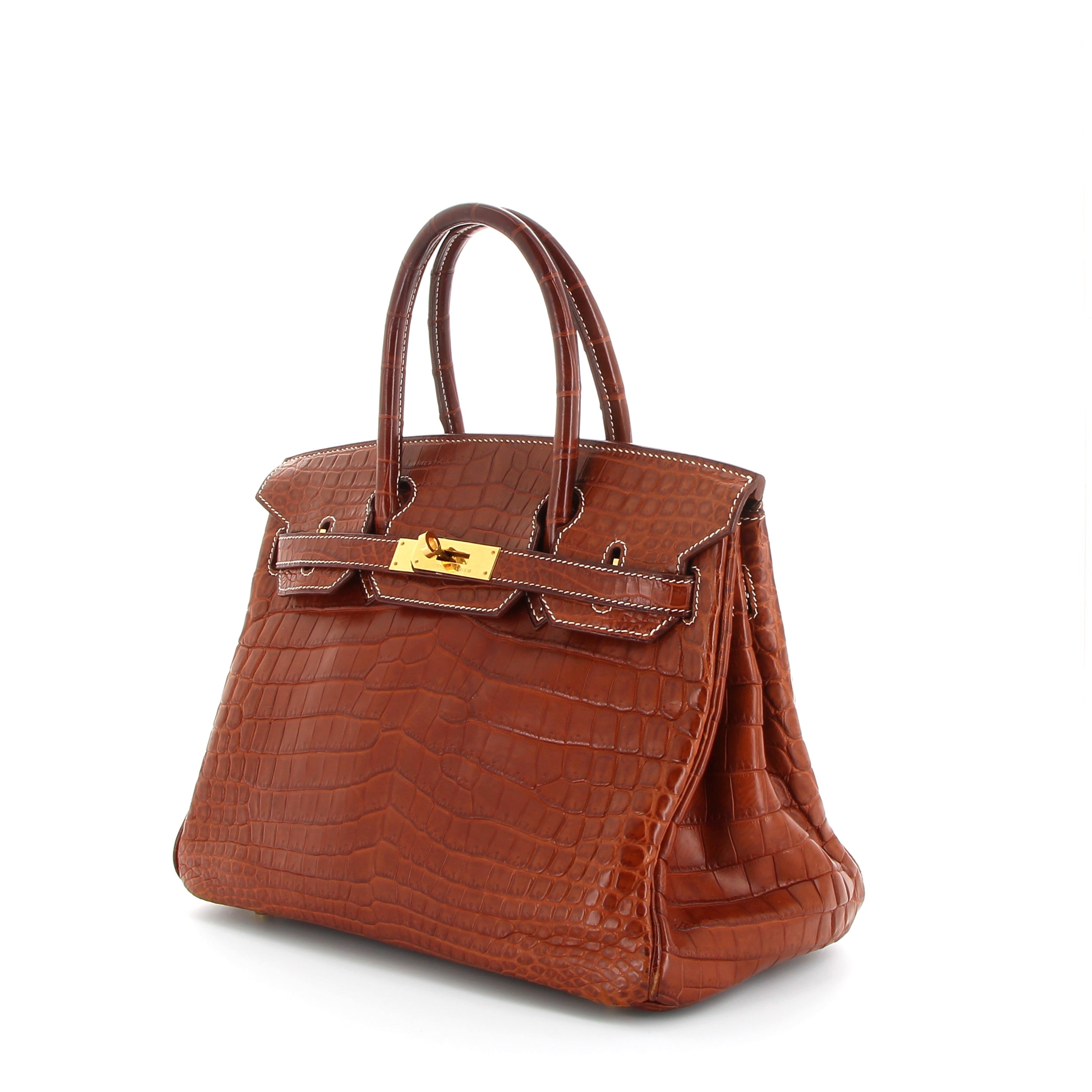 HERMÈS Birkin 30 Fauve Crocodile Matt Yellow Gold Hardware