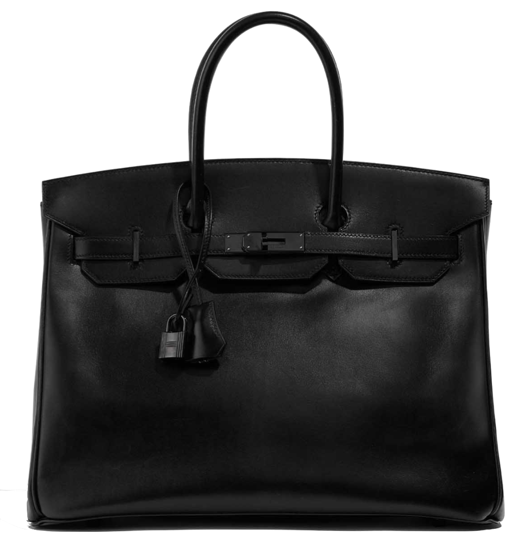 HERMES Birkin 35 "So Black" Box Black Hardware