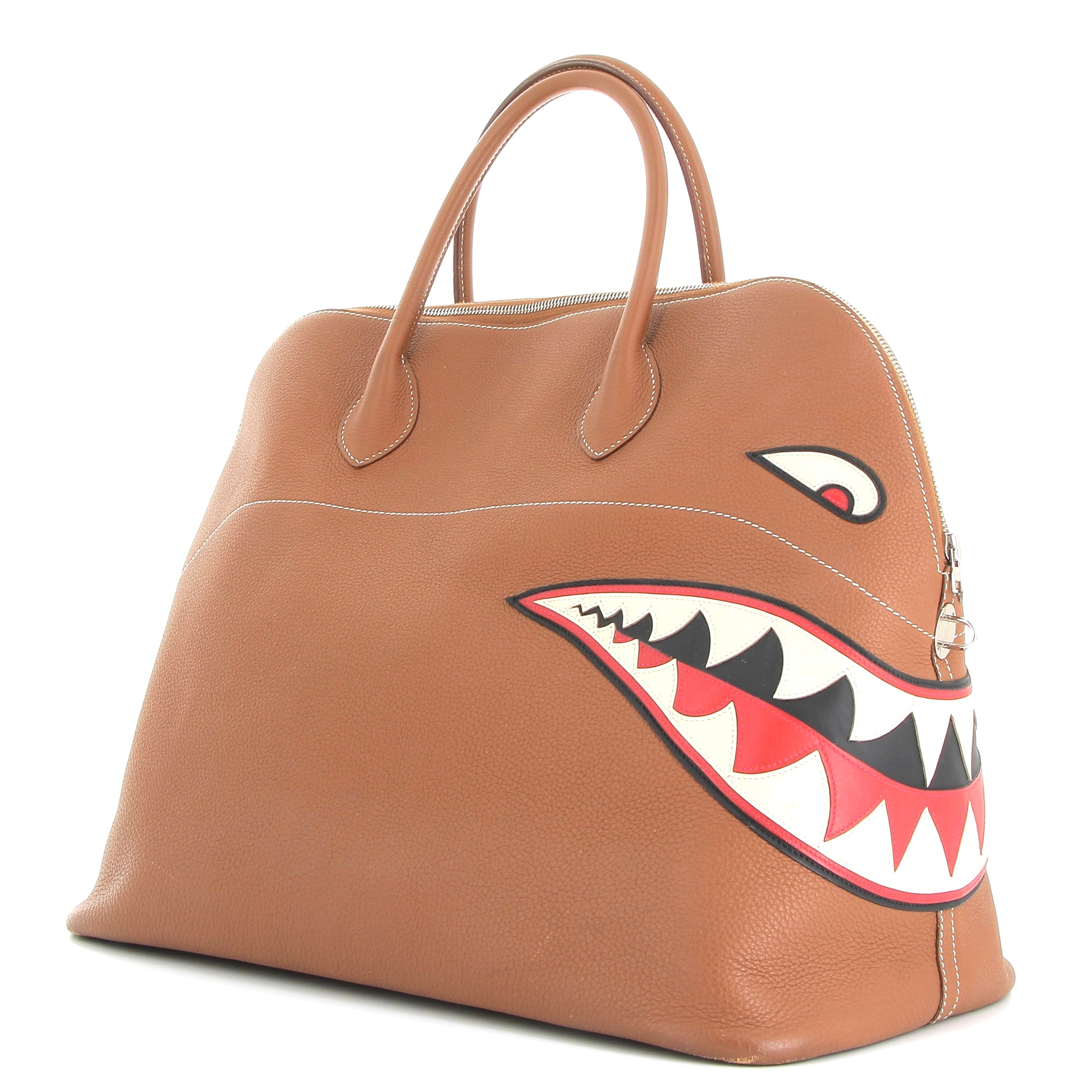 HERMÈS Bolide 45 Shark Gold Togo Palladium hardware