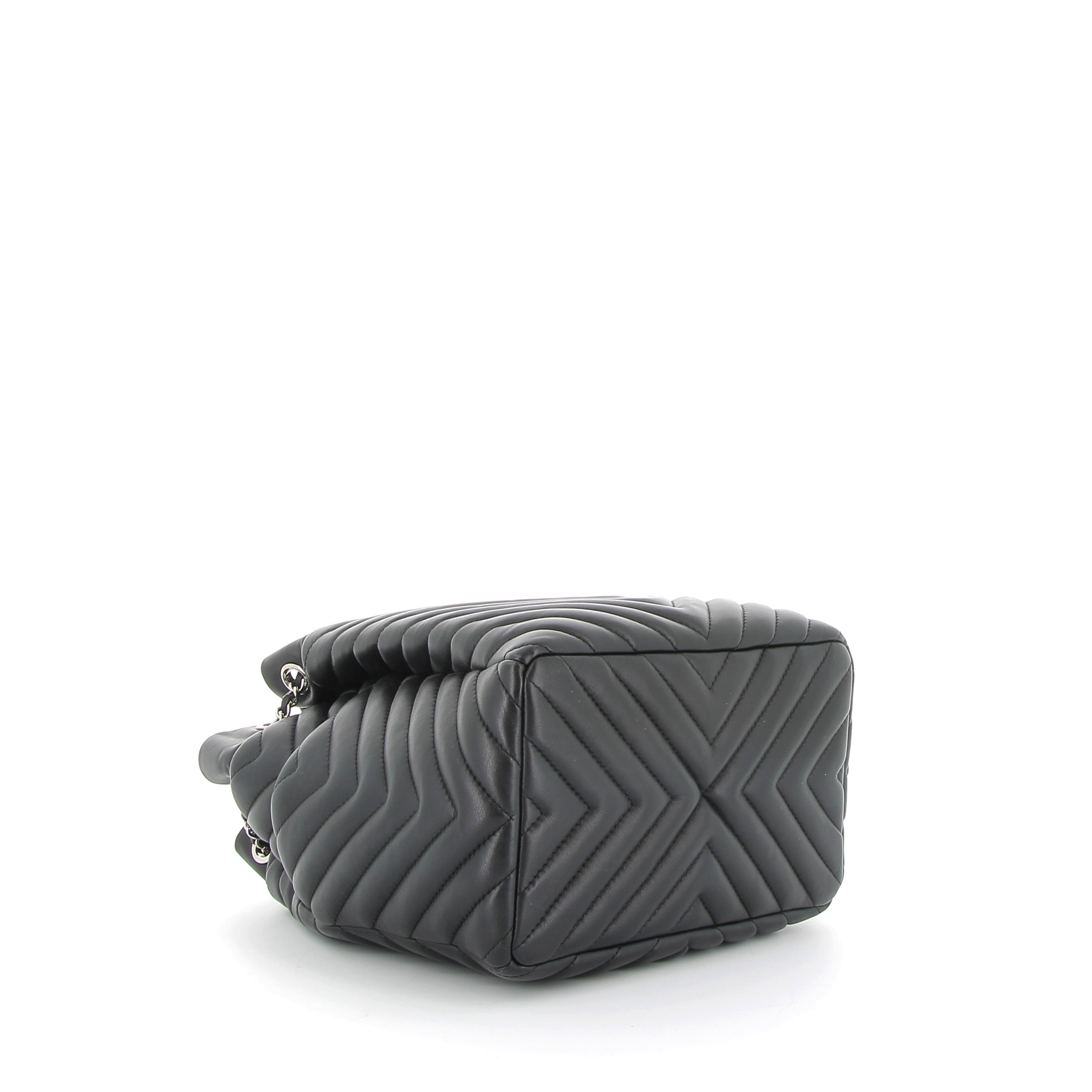 CHANEL Urban Spirit Bucket Bag Black Leather