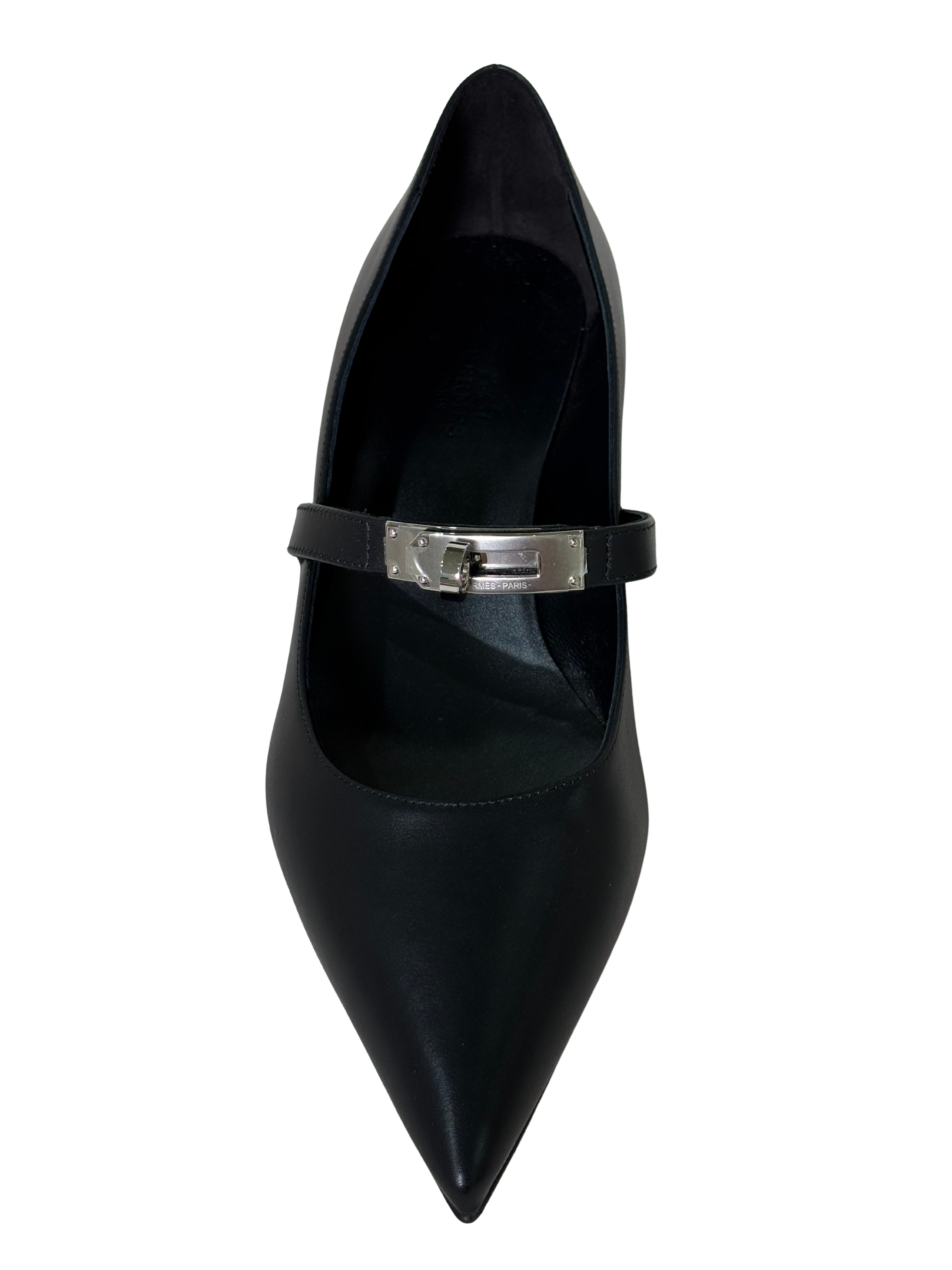HERMES Kiara 40 Pump Noir Swift Palladium Hardware