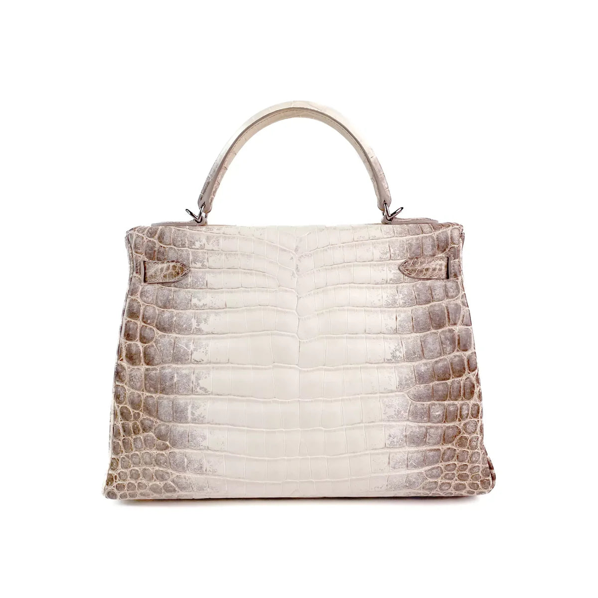 HERMES Kelly 28 Himalaya Crocodile Niloticus Palladium Hardware