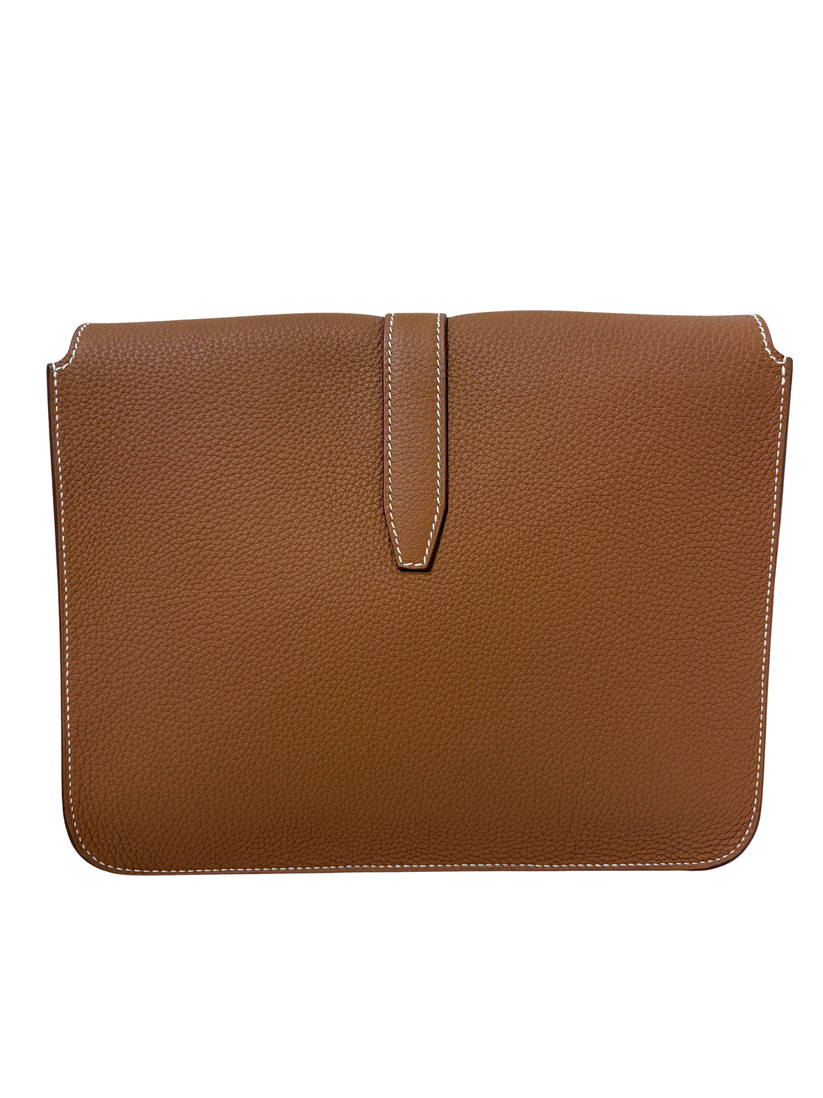HERMES Steve Light Junior Messenger Gold Verso Bleu Palladium Hardware