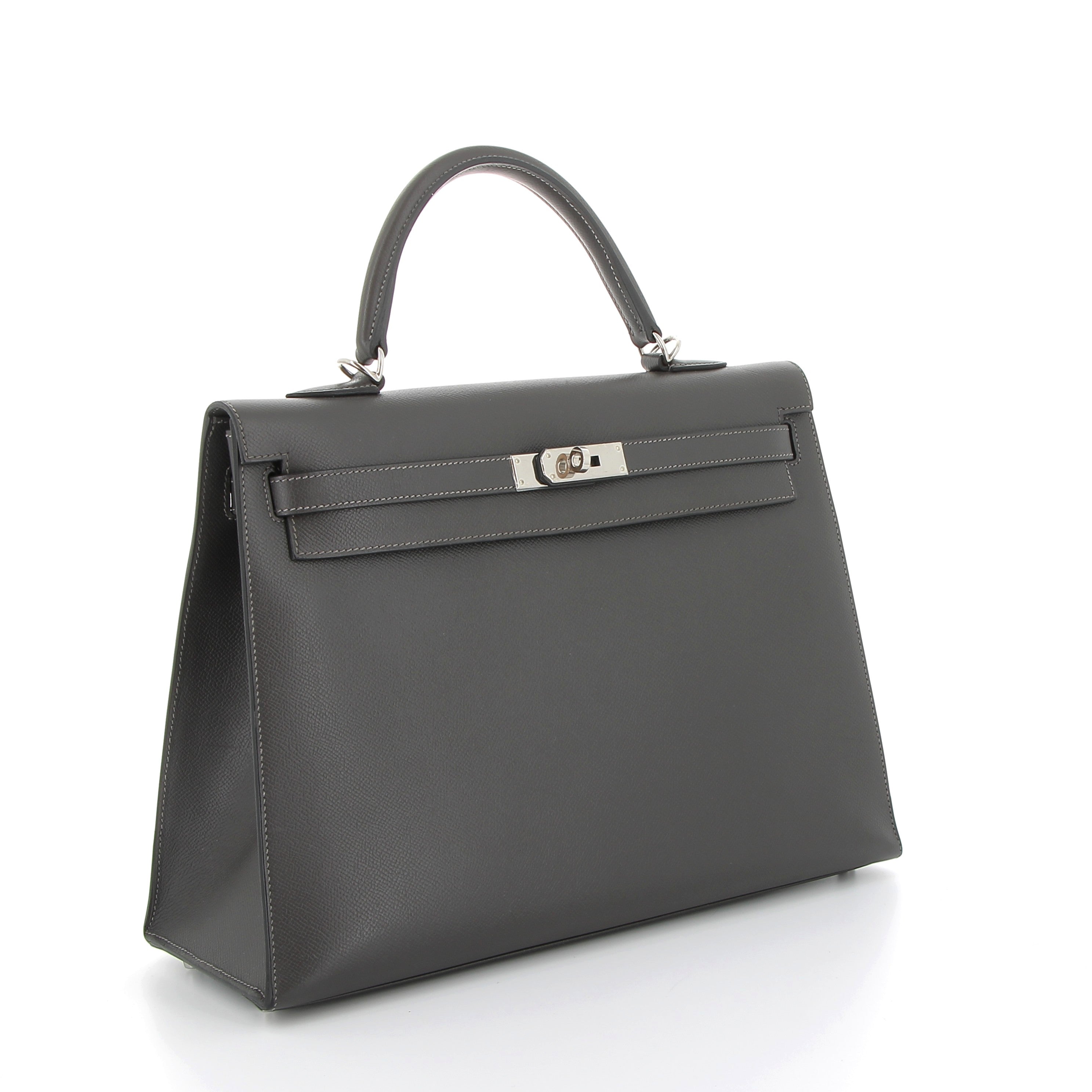 HERMÈS Kelly 35 Ardoise Epsom Leather Palladium Hardware
