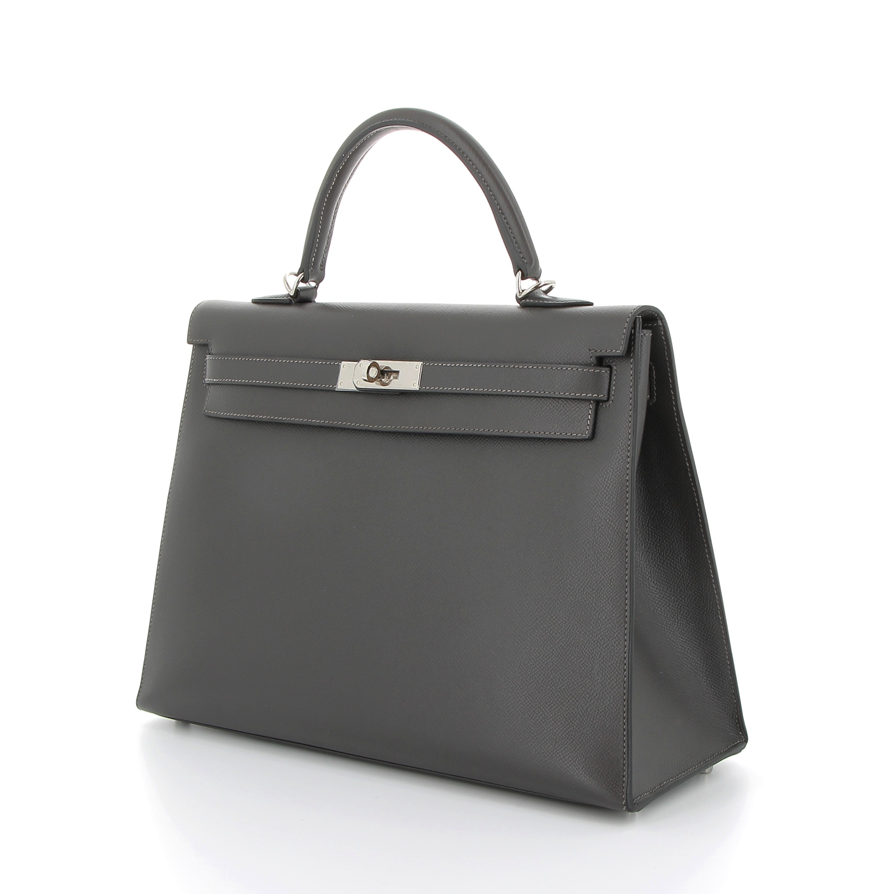 HERMÈS Kelly 35 Ardoise Epsom Leather Palladium Hardware