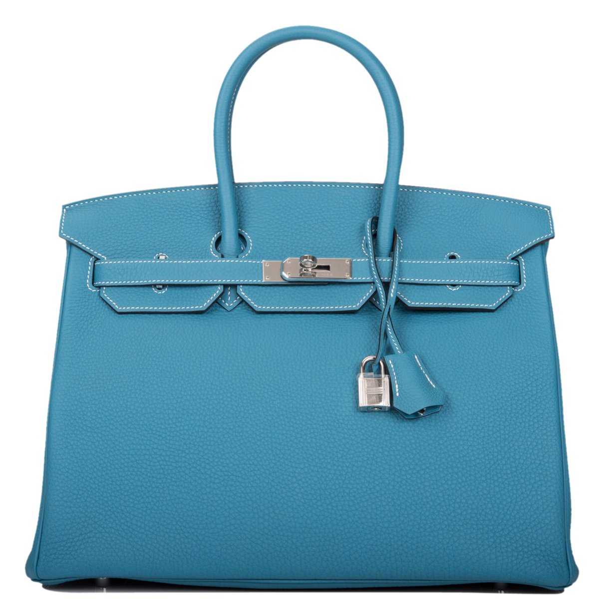 HERMES Birkin 35 Bleu Jean Togo Palladium Hardware