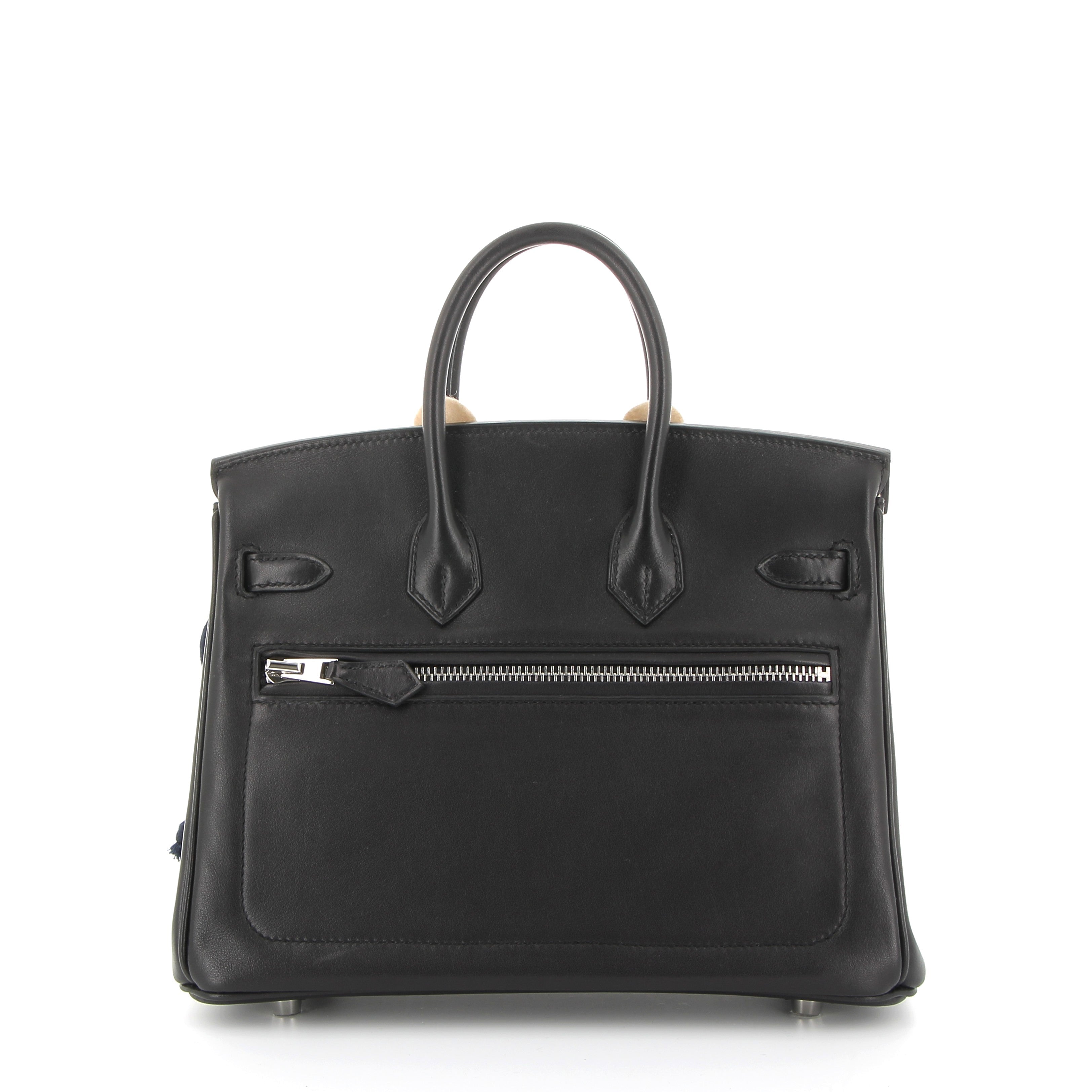 HERMÈS Birkin The Rock 25 Veau Volupto Noir Palladium hardware