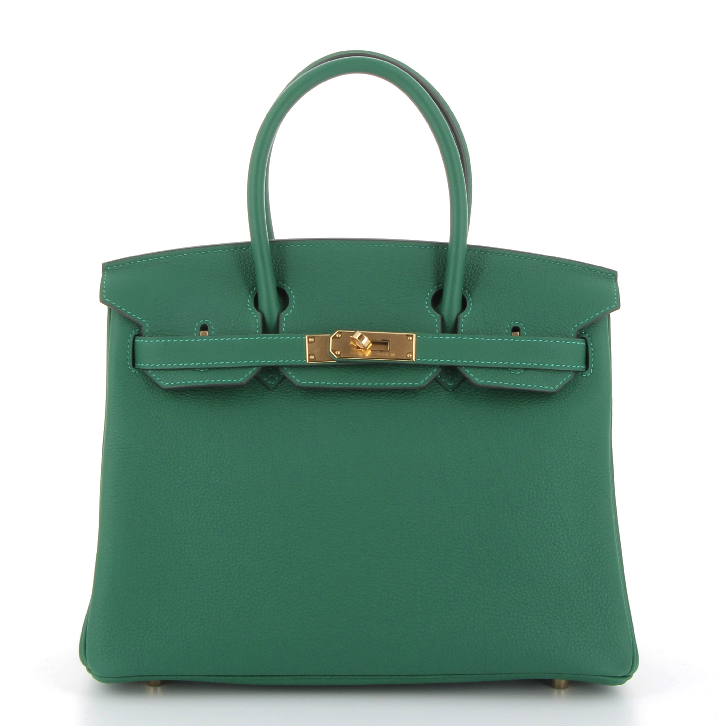 Hermès Birkin 30cm in Vert Vertigo Togo Leather with Gold Hardware