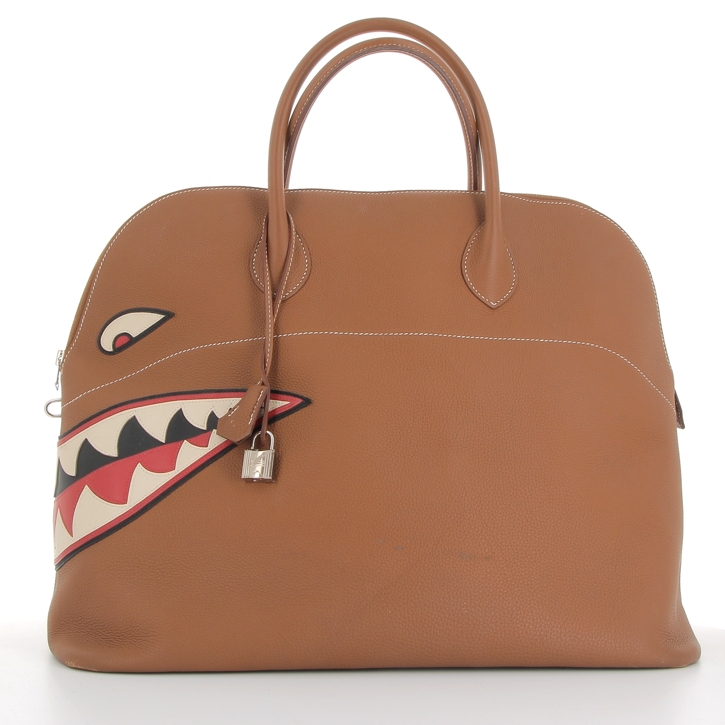 Hermès Bolide 45cm Shark Gold Togo with Palladium Hardware