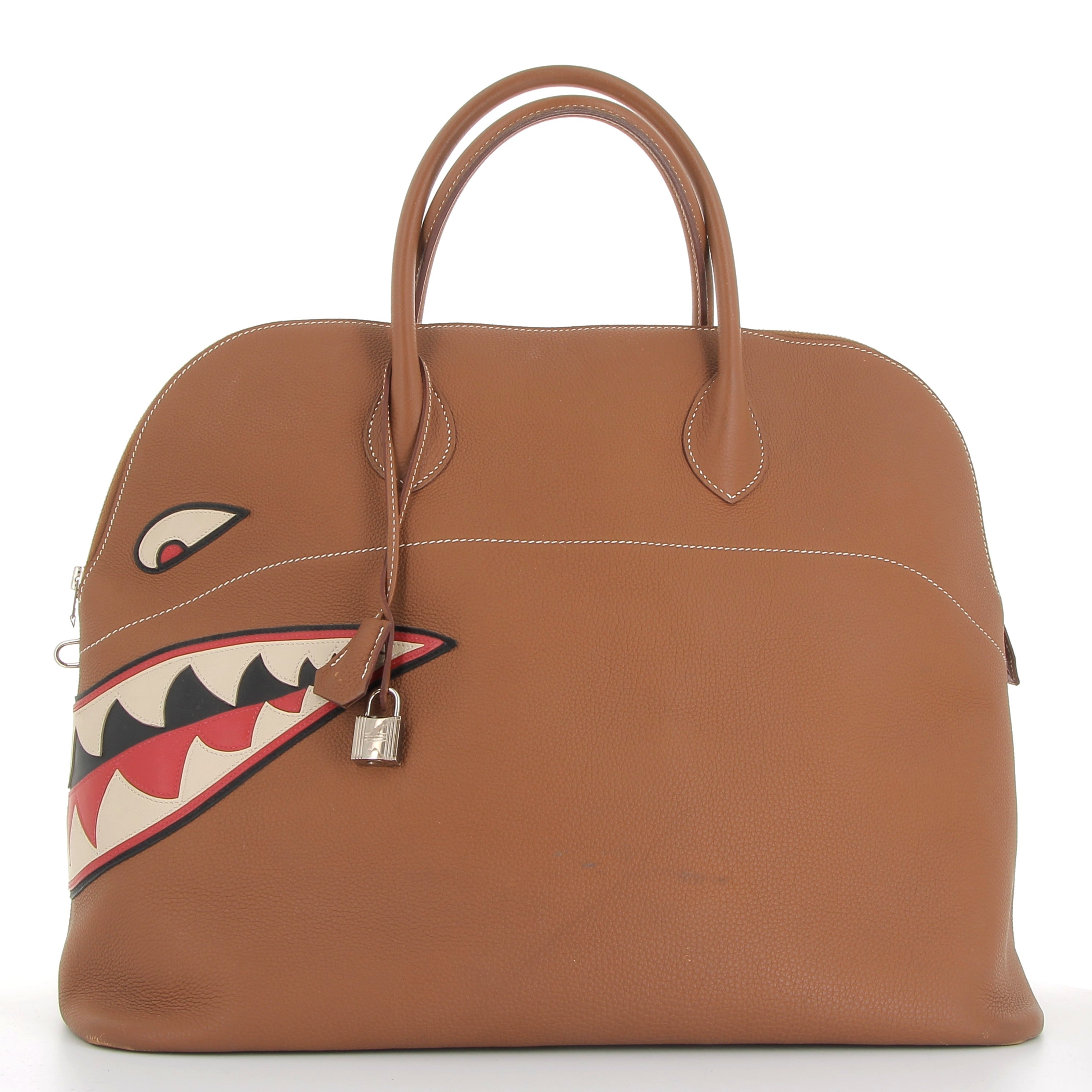 Hermès Bolide 45cm Shark Gold Togo with Palladium Hardware