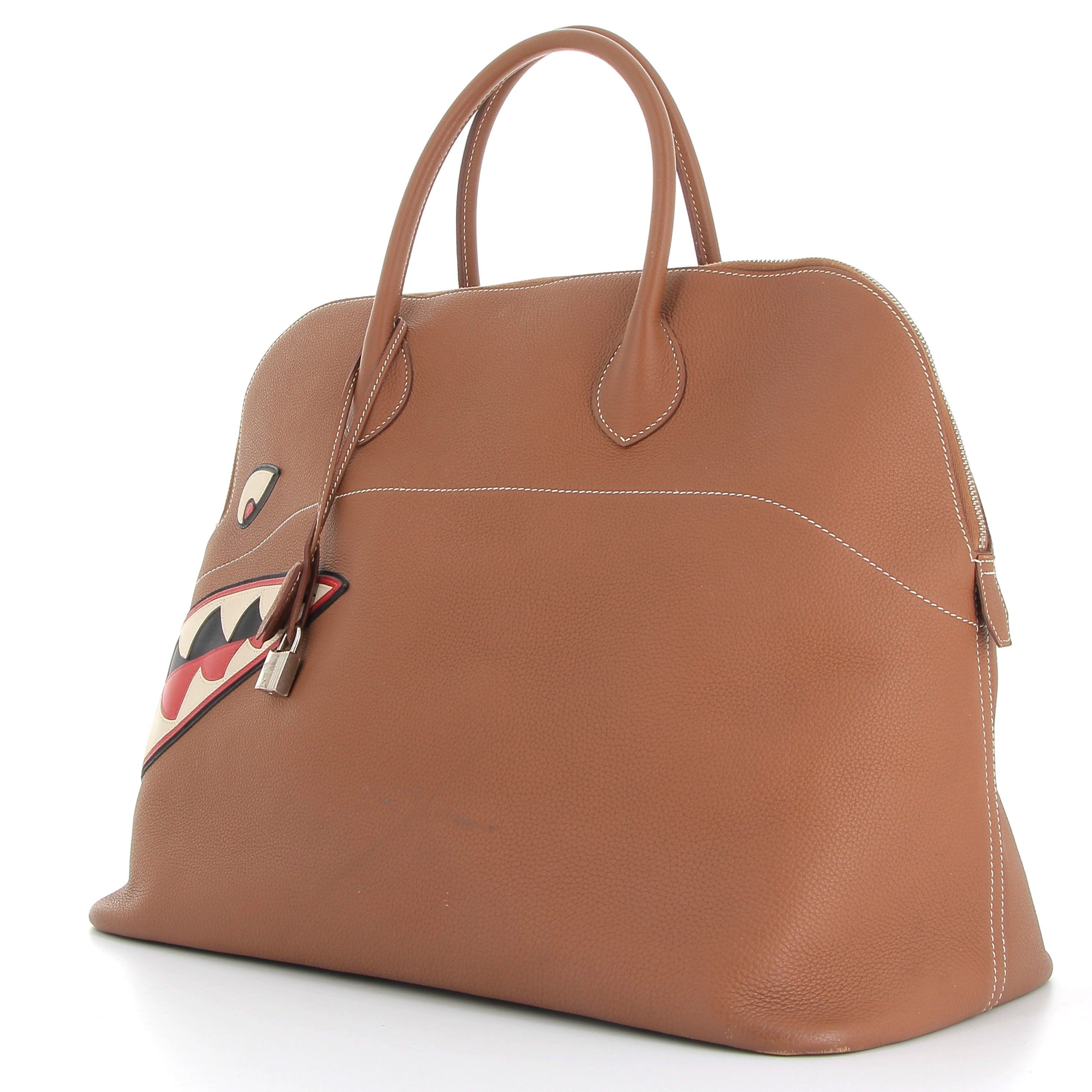 Hermès Bolide 45cm Shark Gold Togo with Palladium Hardware