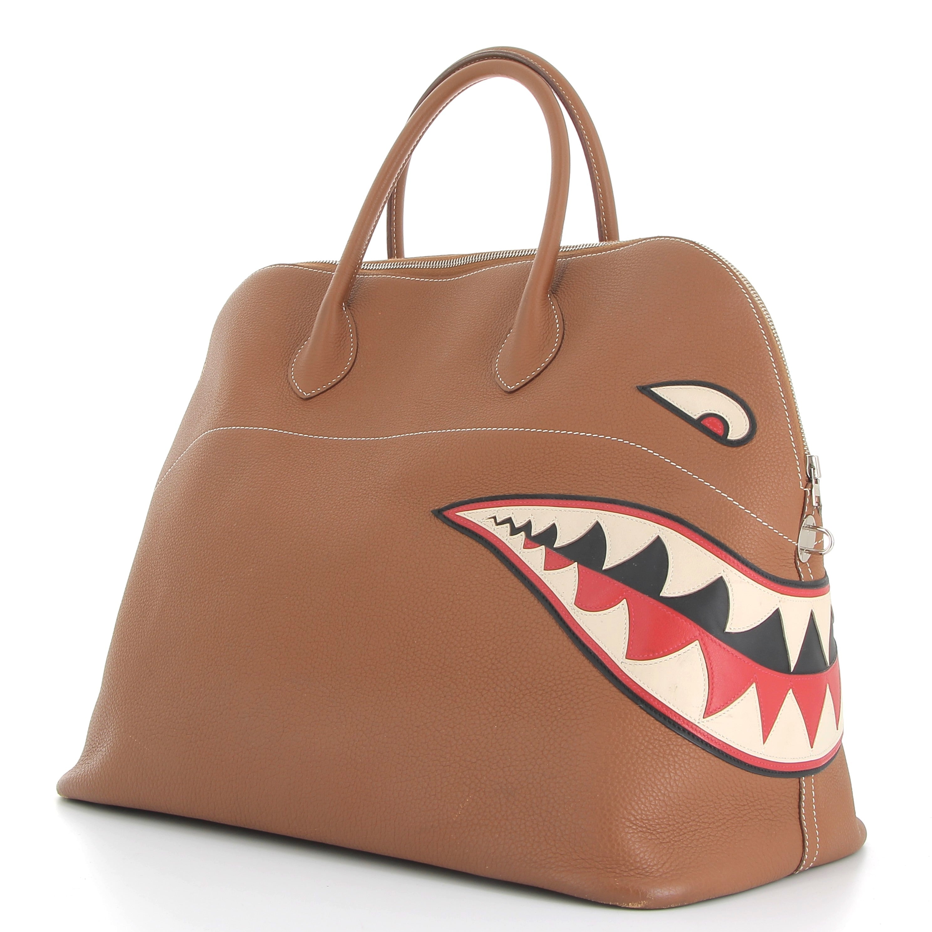 Hermès Bolide 45cm Shark Gold Togo with Palladium Hardware