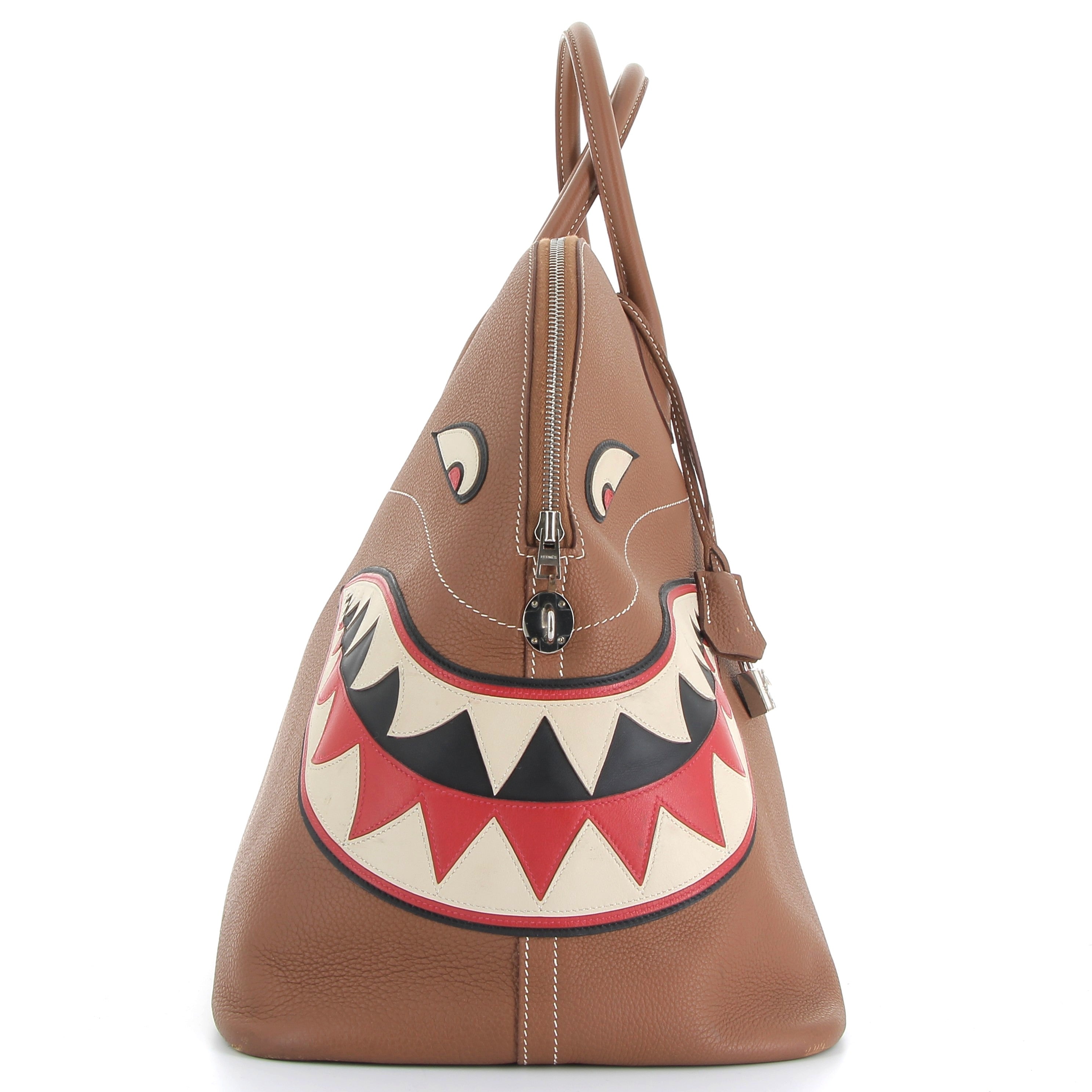 Hermès Bolide 45cm Shark Gold Togo with Palladium Hardware