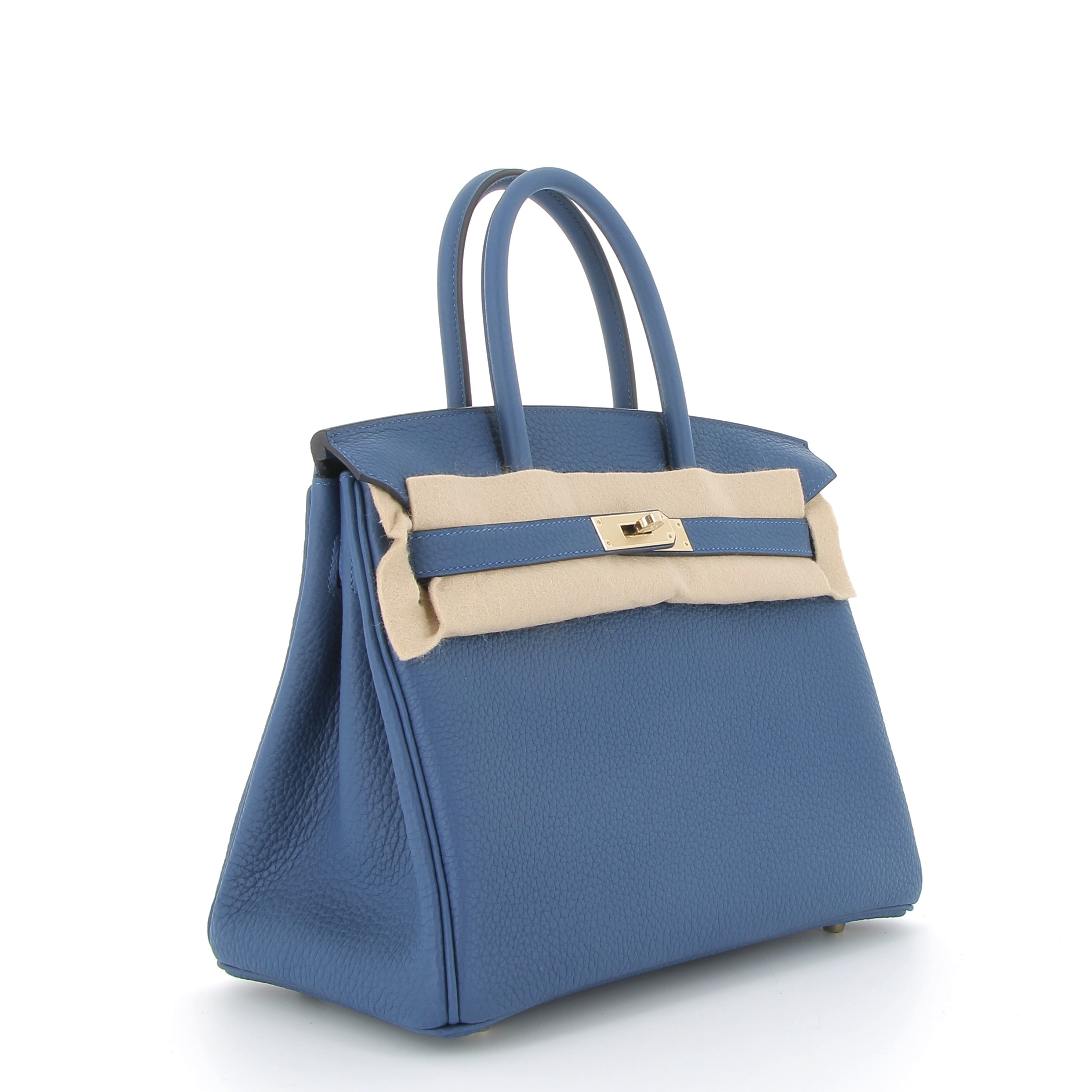 Hermès Birkin 30cm in Bleu Tie Togo with Champagne Gold Hardware