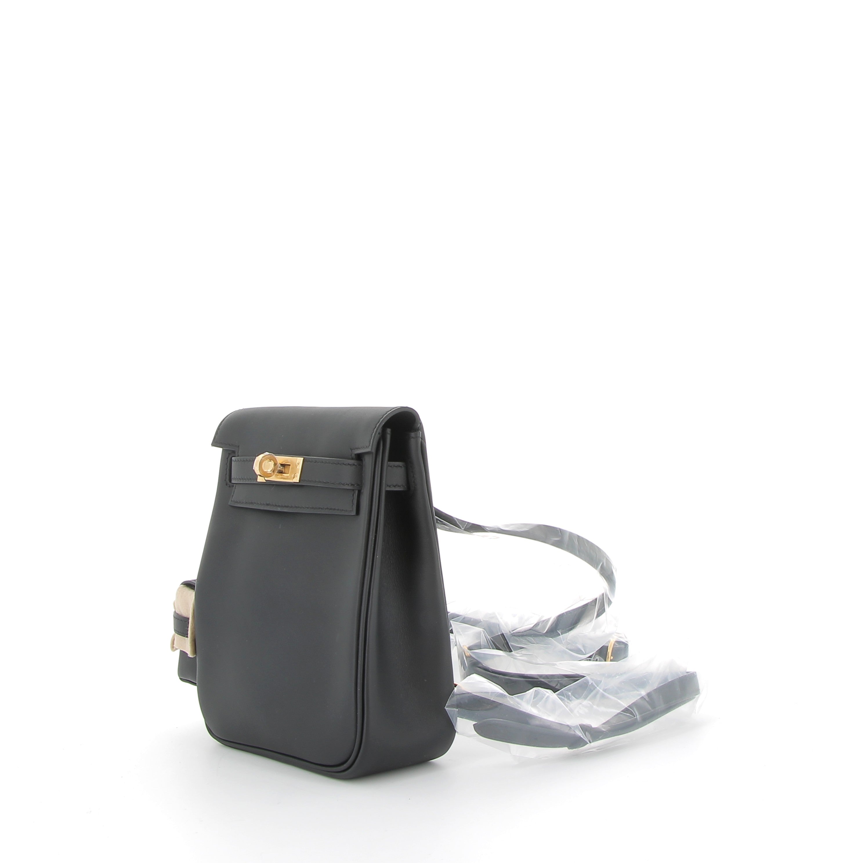 Hermès Mini Jump Bag in Black Swift Leather with Gold Hardware