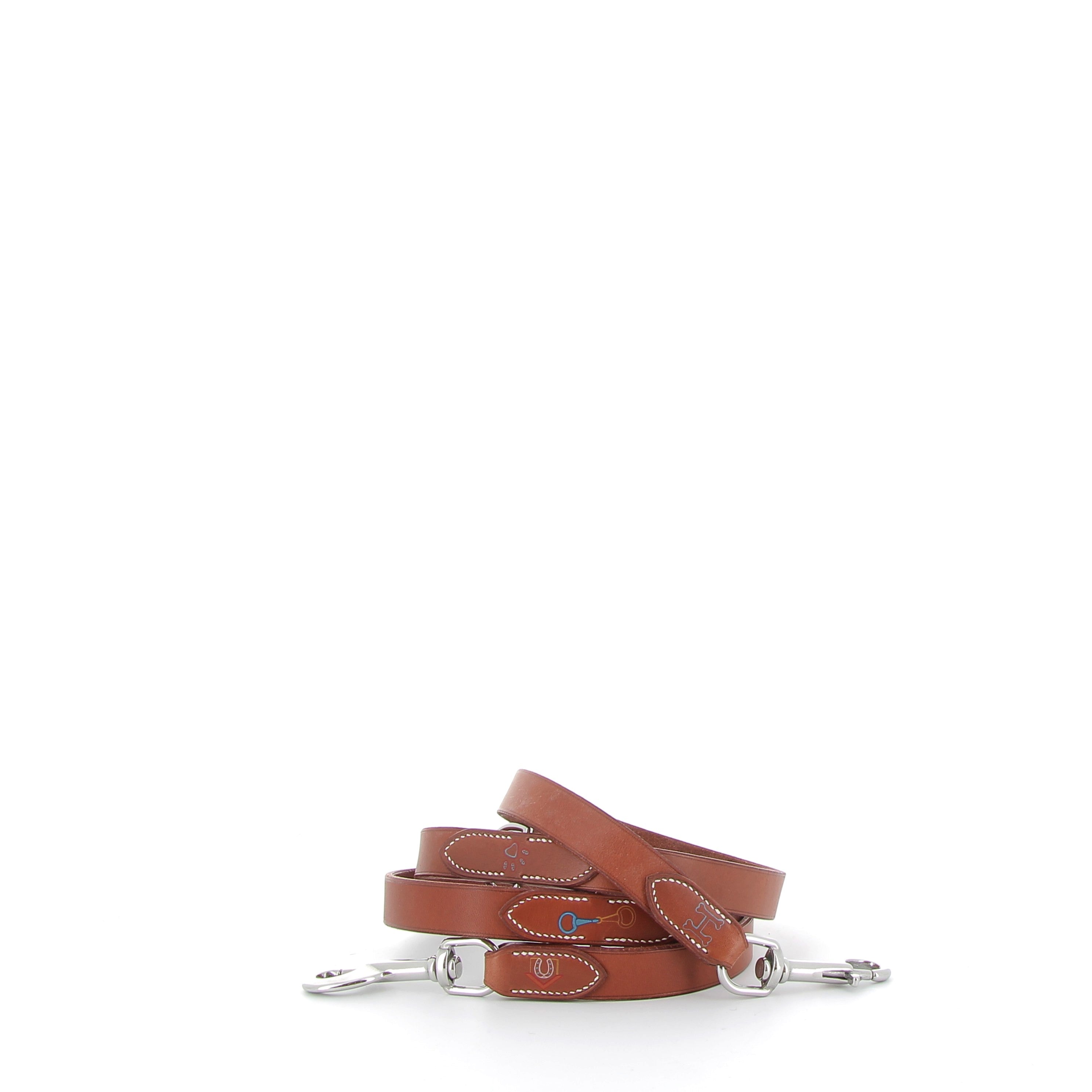 Hermès Polisson Dog Lead Leather 125 Dark Irish