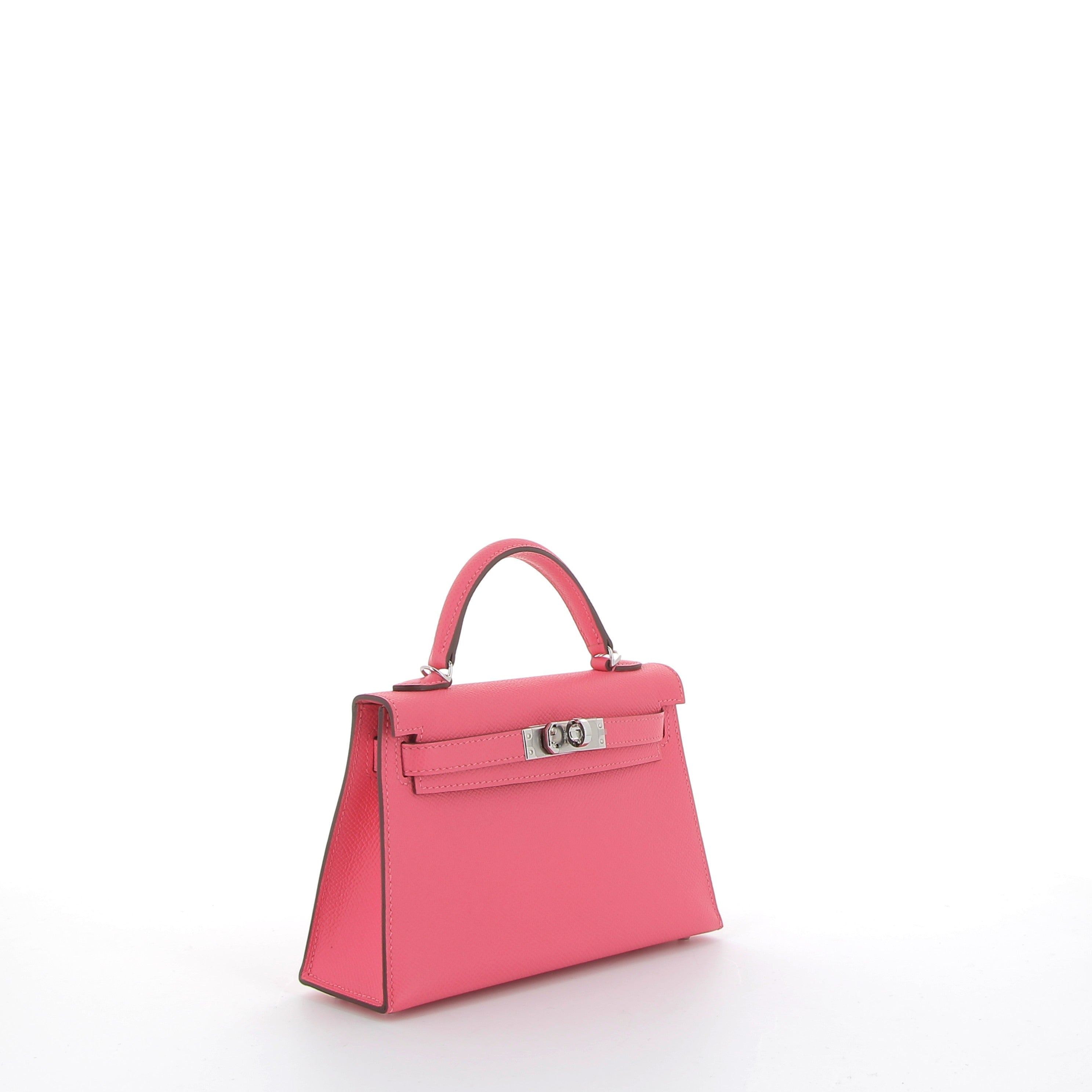 Hermès Mini Kelly 20cm in Rose Azalèe Epsom Leather with Palladium Hardware