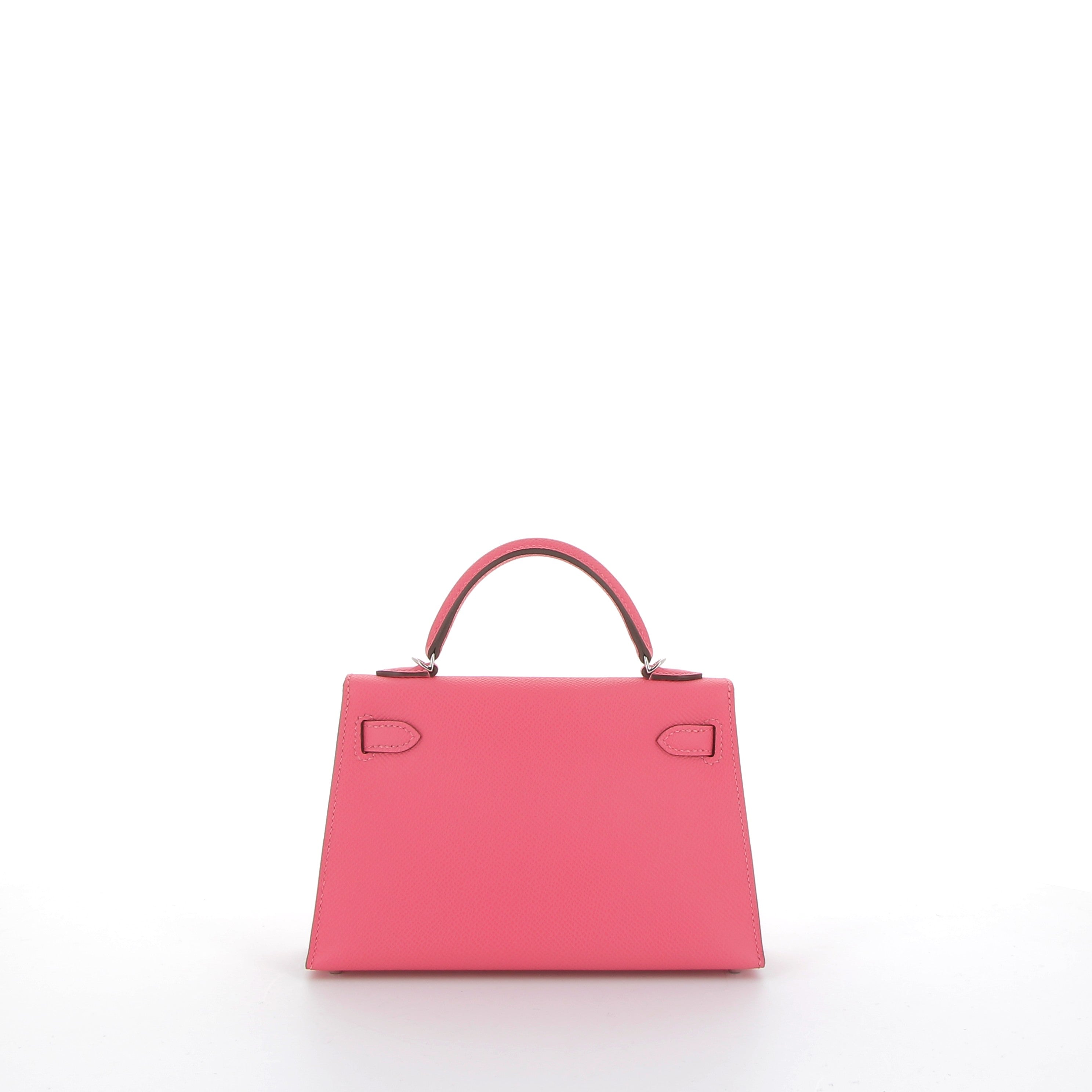 Hermès Mini Kelly 20cm in Rose Azalèe Epsom Leather with Palladium Hardware