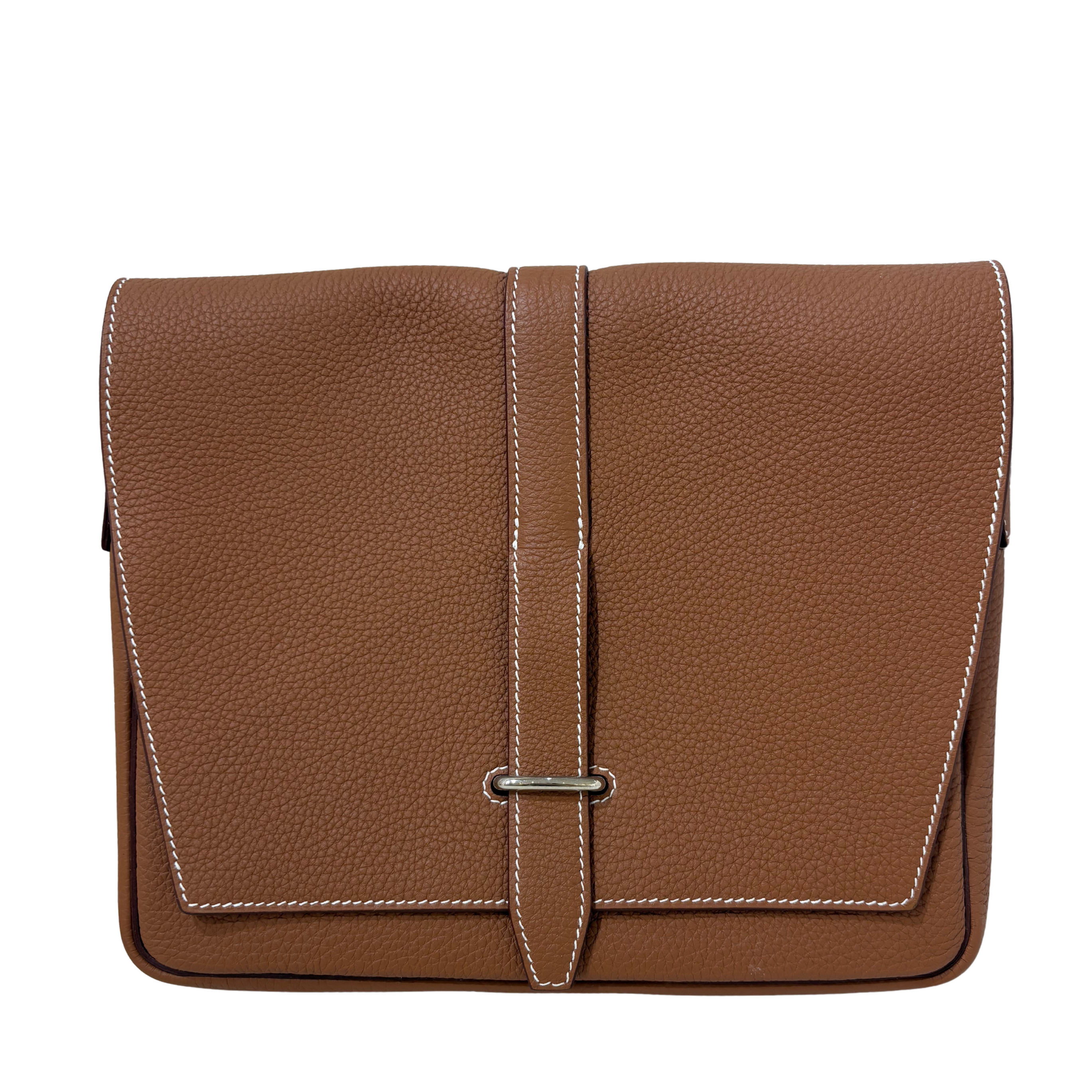 HERMES Steve Light Junior Messenger Gold Verso Bleu Palladium Hardware