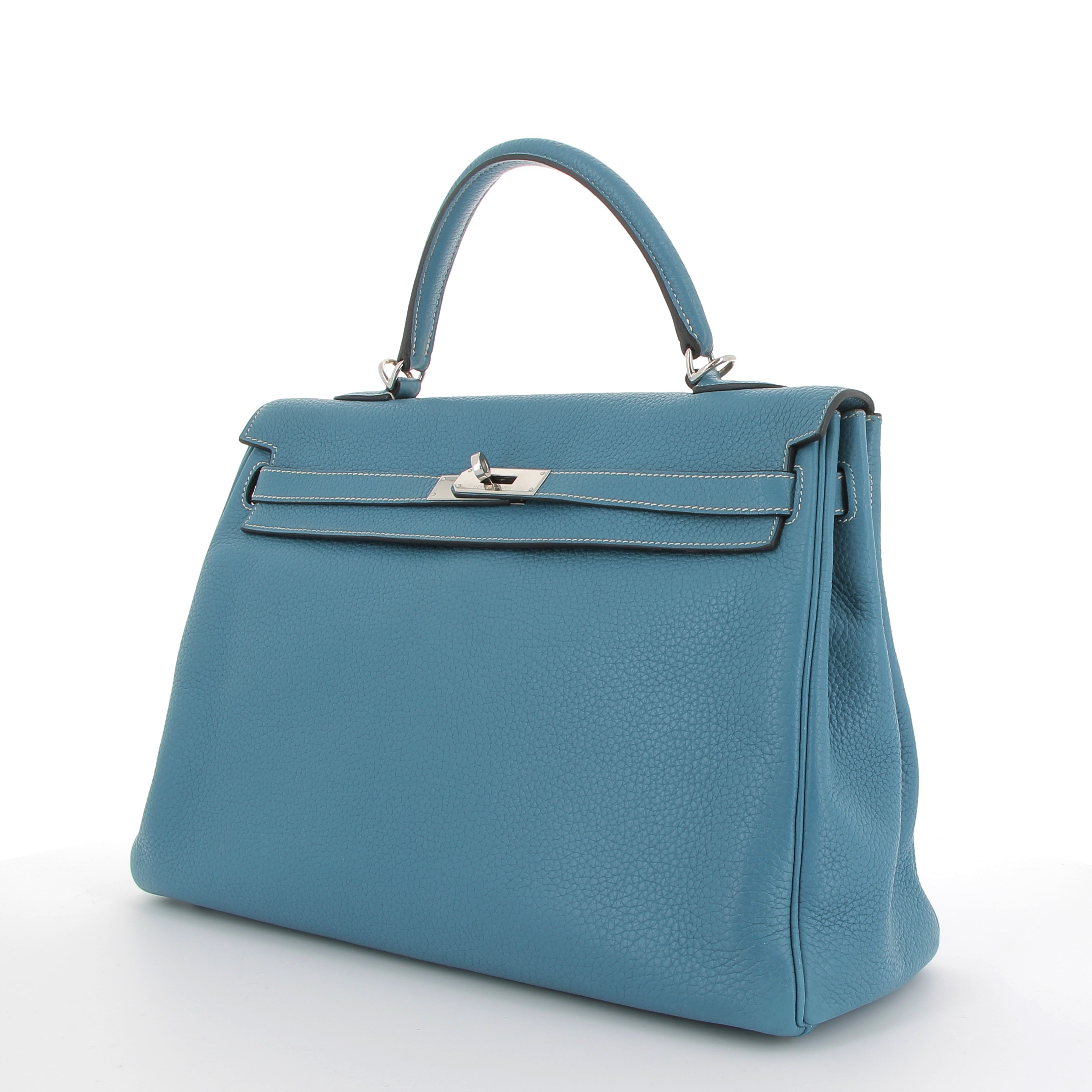 Hermès Kelly 35cm in Bleu Jean Togo with Palladium Hardware