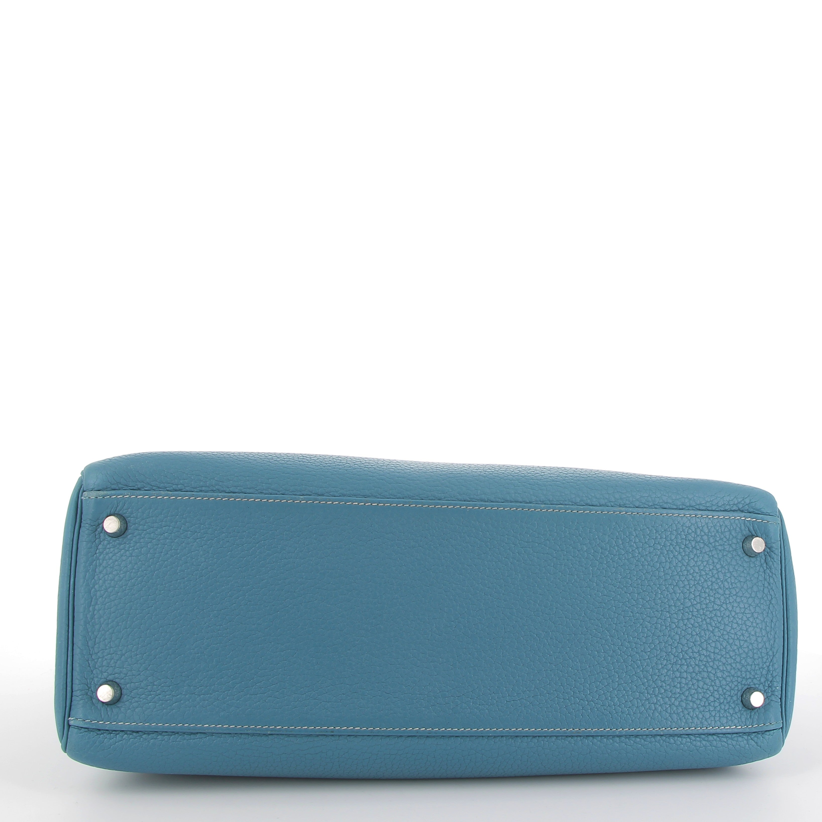 Hermès Kelly 35cm in Bleu Jean Togo with Palladium Hardware