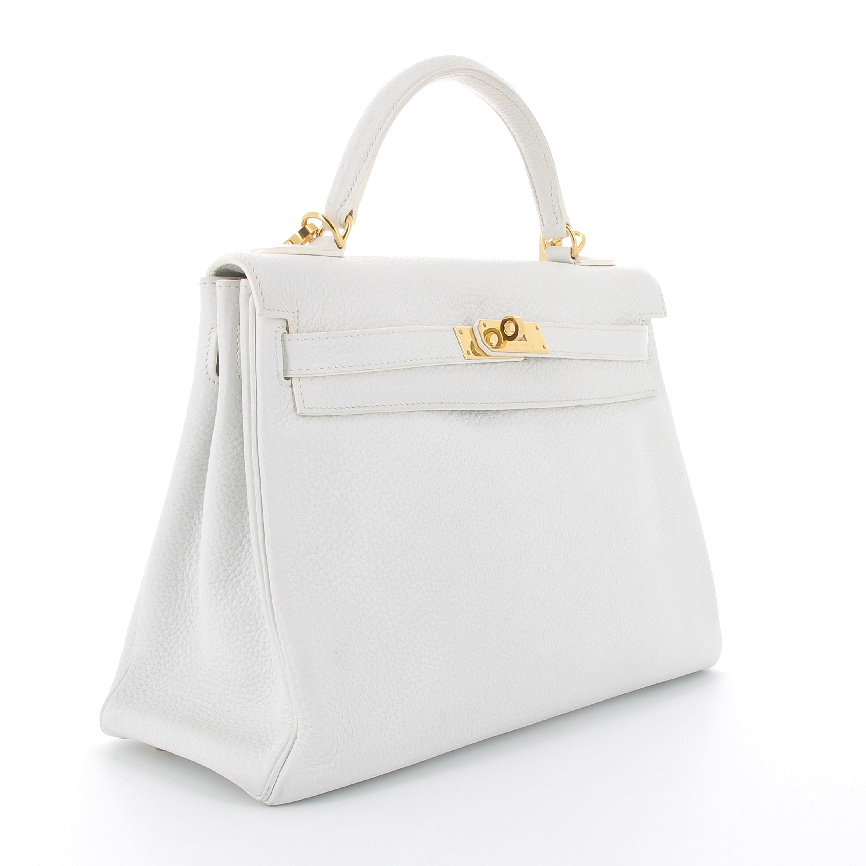 Hermès Kelly 32cm White Togo Leather with Gold Hardware