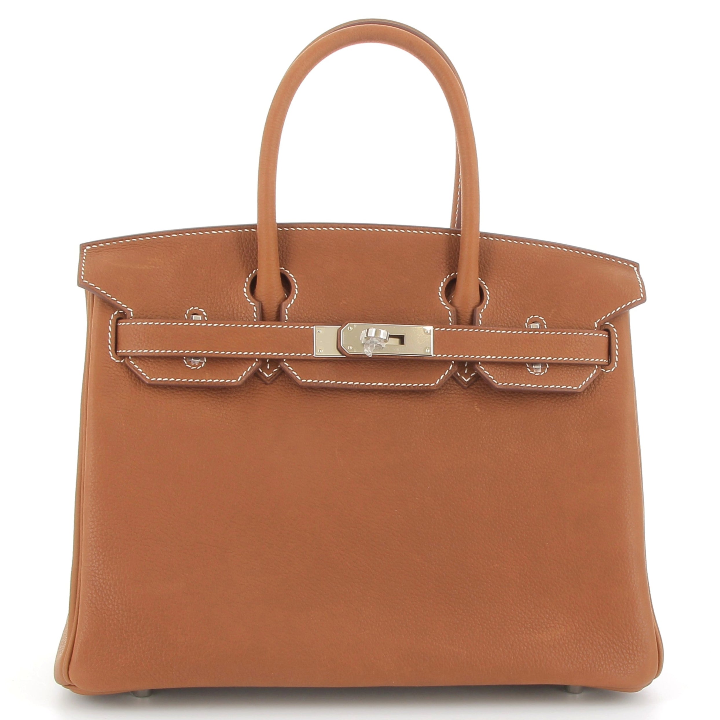 HERMES Birkin 30 Gold Faubourg Barenia Palladium hardware