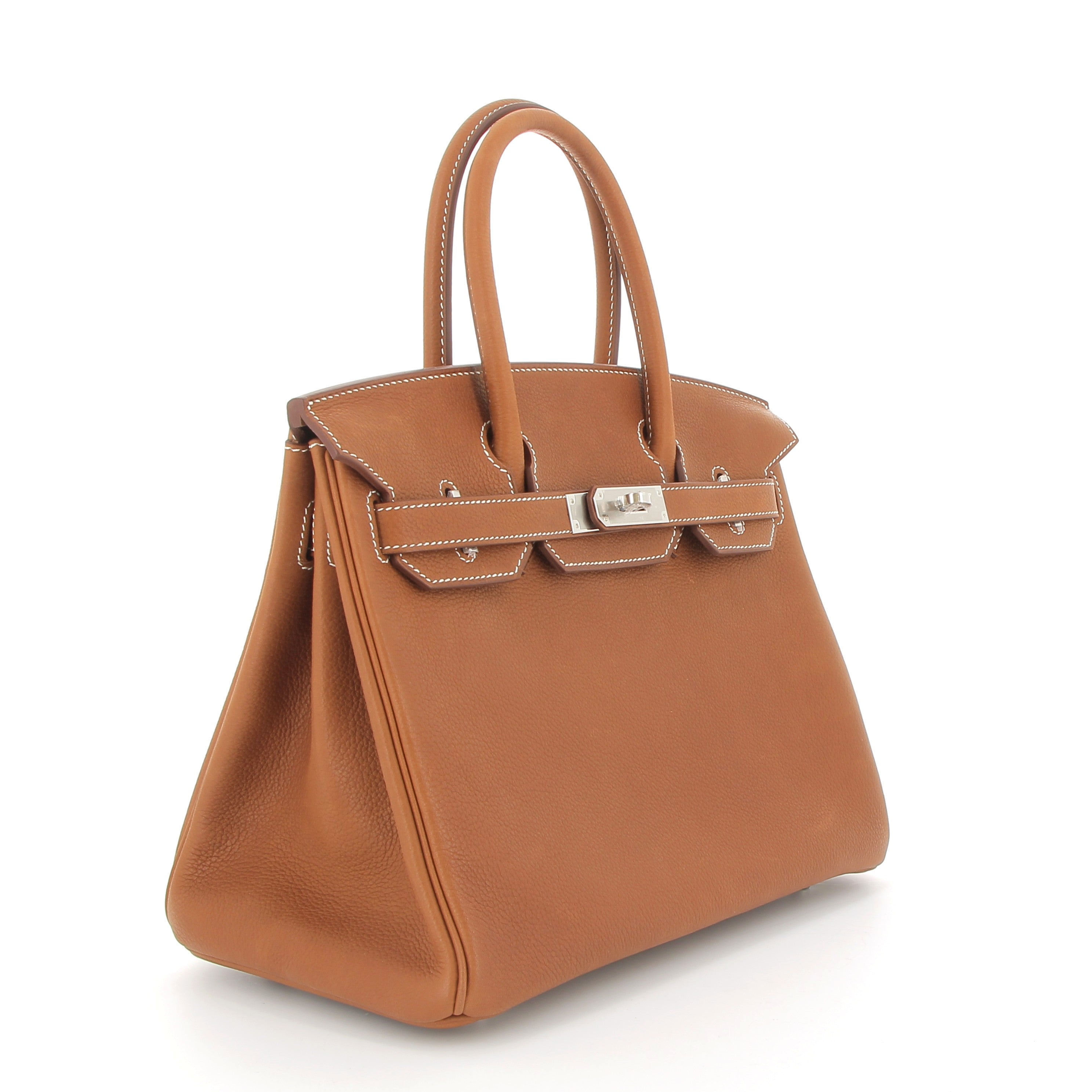 HERMES Birkin 30 Gold Faubourg Barenia Palladium hardware