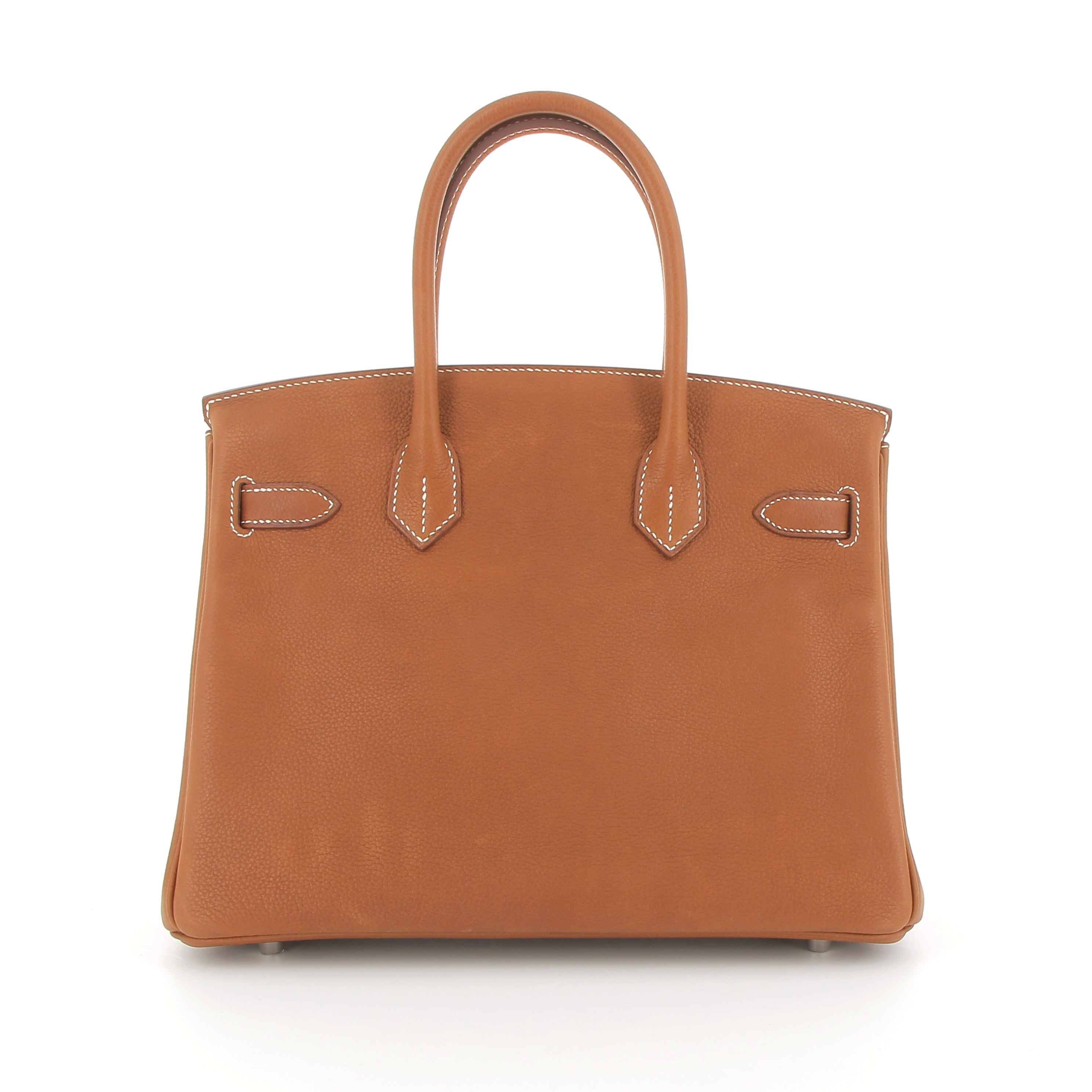 HERMES Birkin 30 Gold Faubourg Barenia Palladium hardware