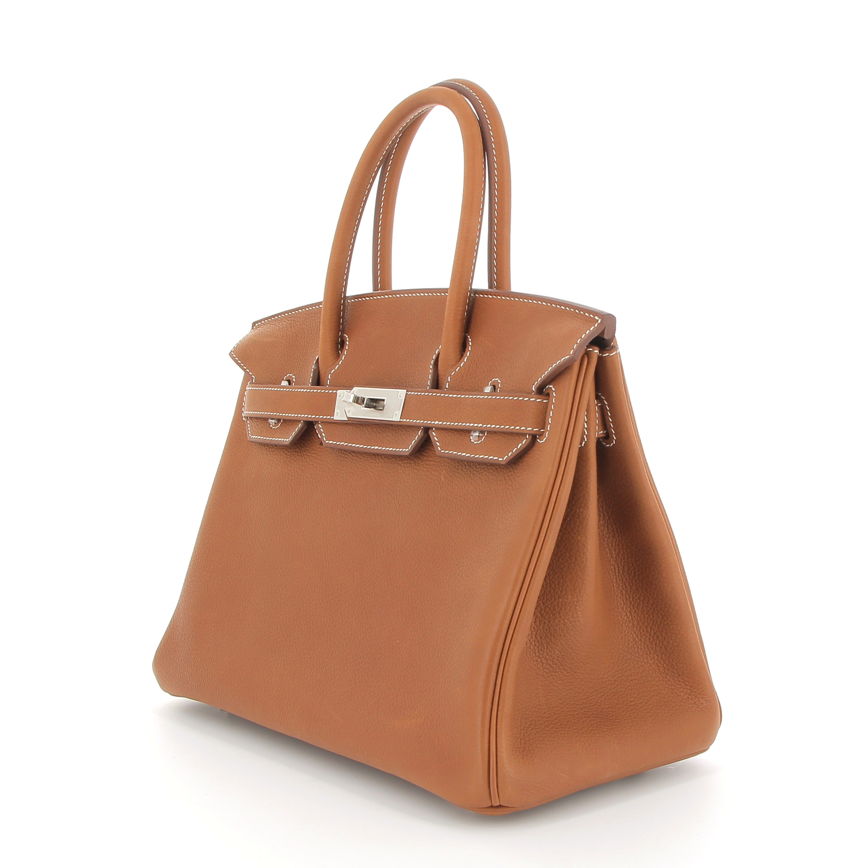 HERMES Birkin 30 Gold Faubourg Barenia Palladium hardware