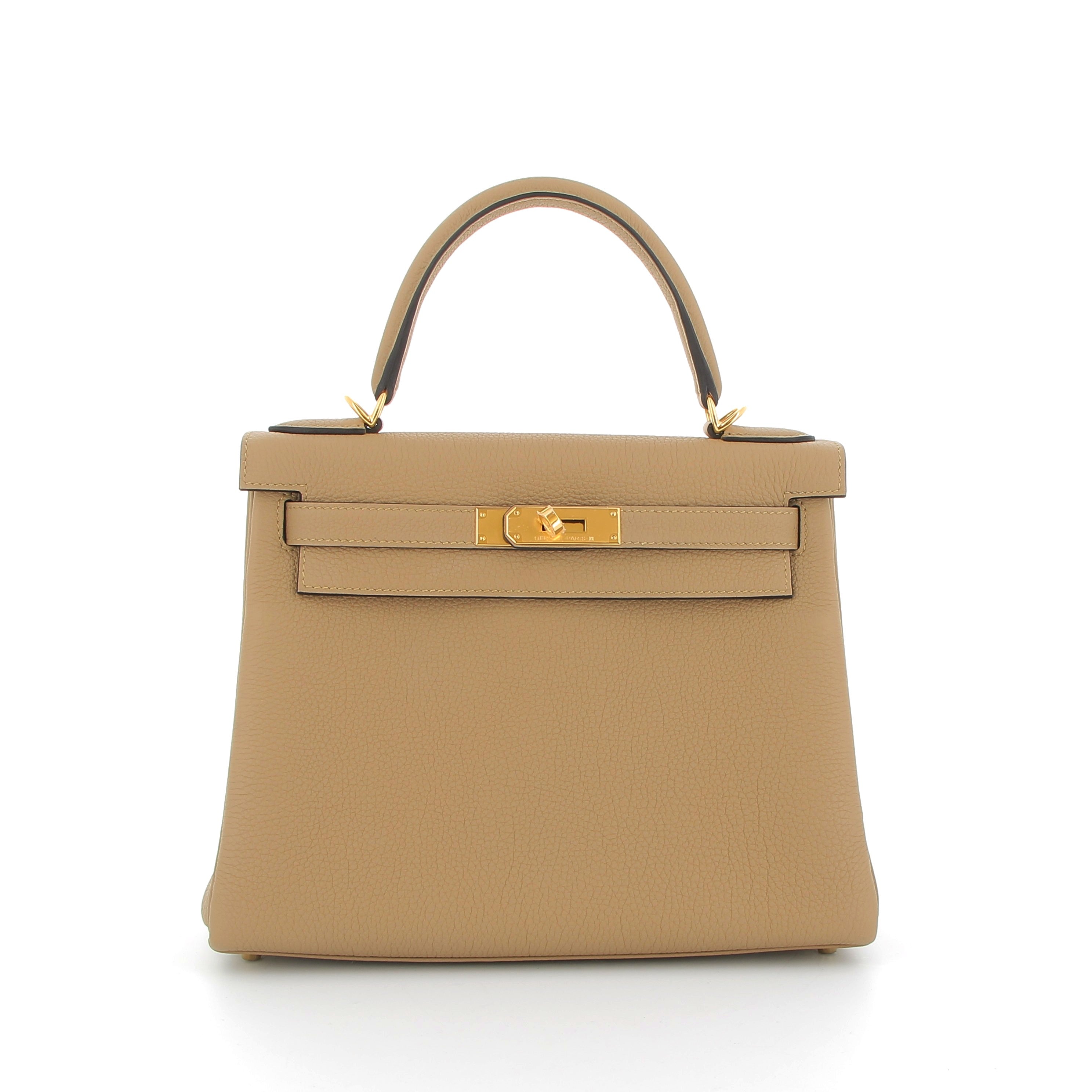 Hermès Kelly 28cm Togo Poussière with Gold Hardware
