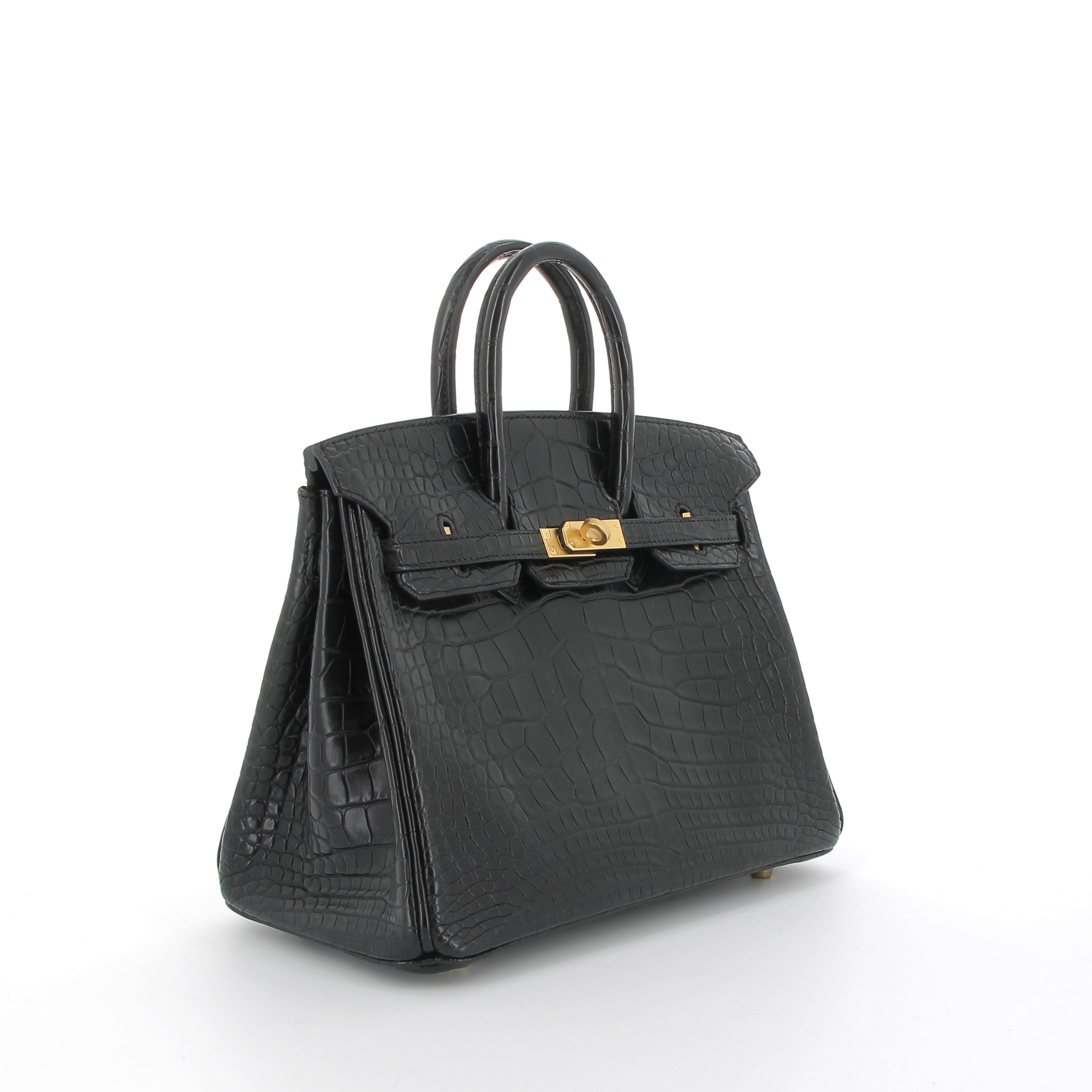 Hermès Birkin 25cm Black Crocodile with Gold Hardware