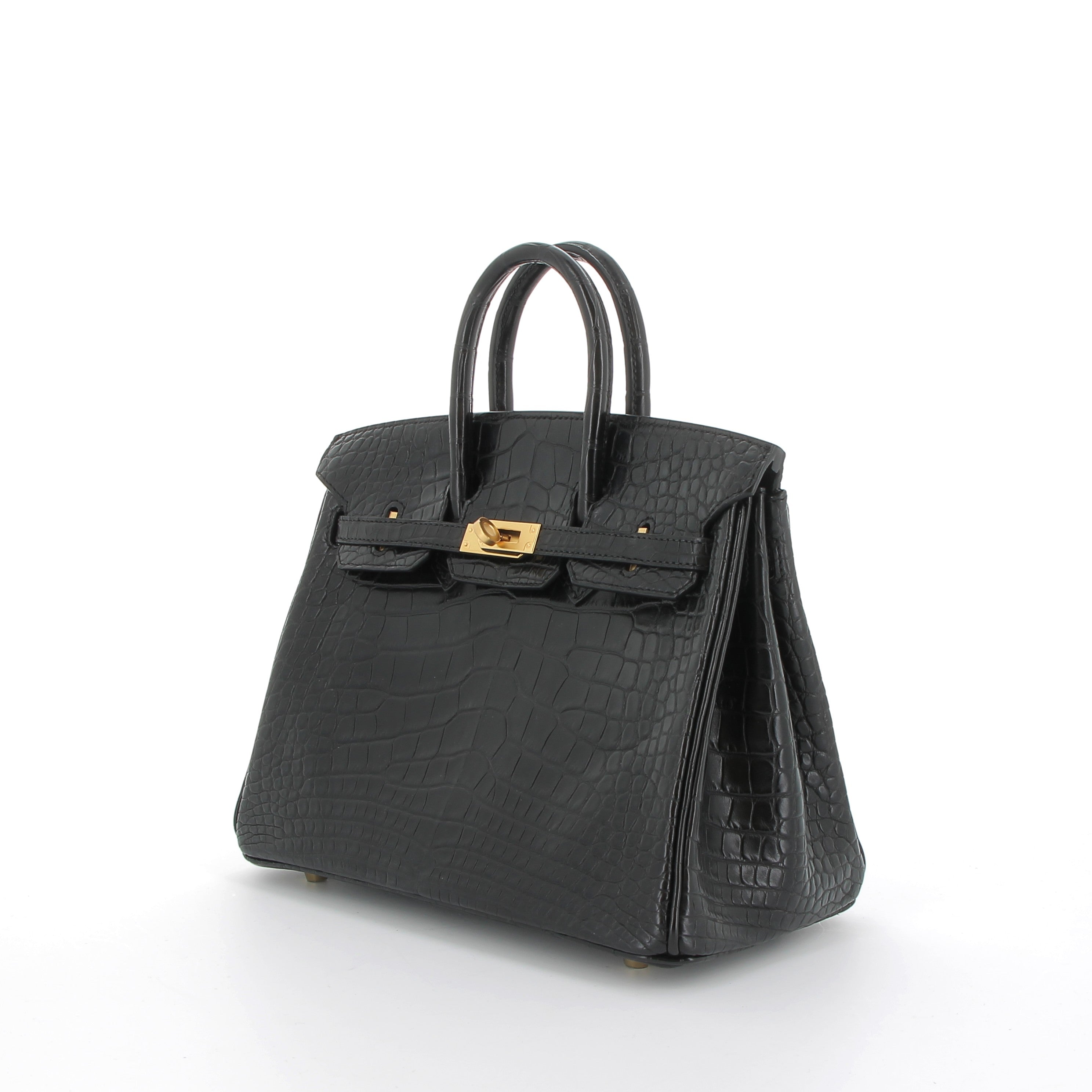 Hermès Birkin 25cm Noir Crocodile with Gold Hardware