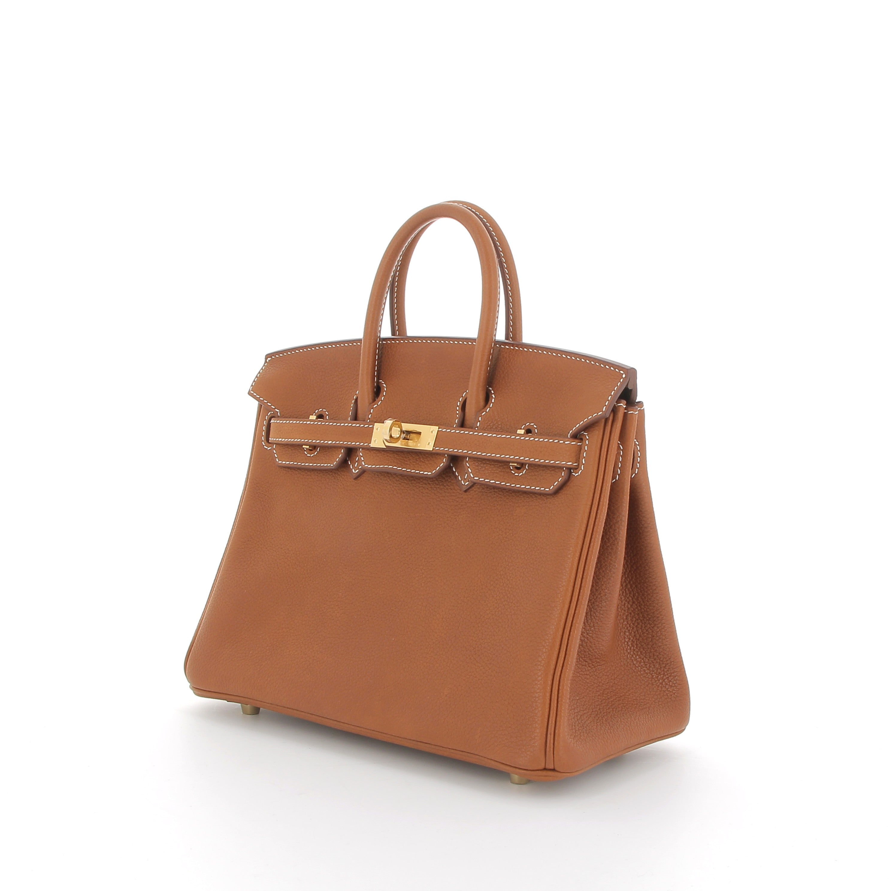 HERMÈS Birkin 25 Gold Faubourg Barenia Yellow Gold hardware
