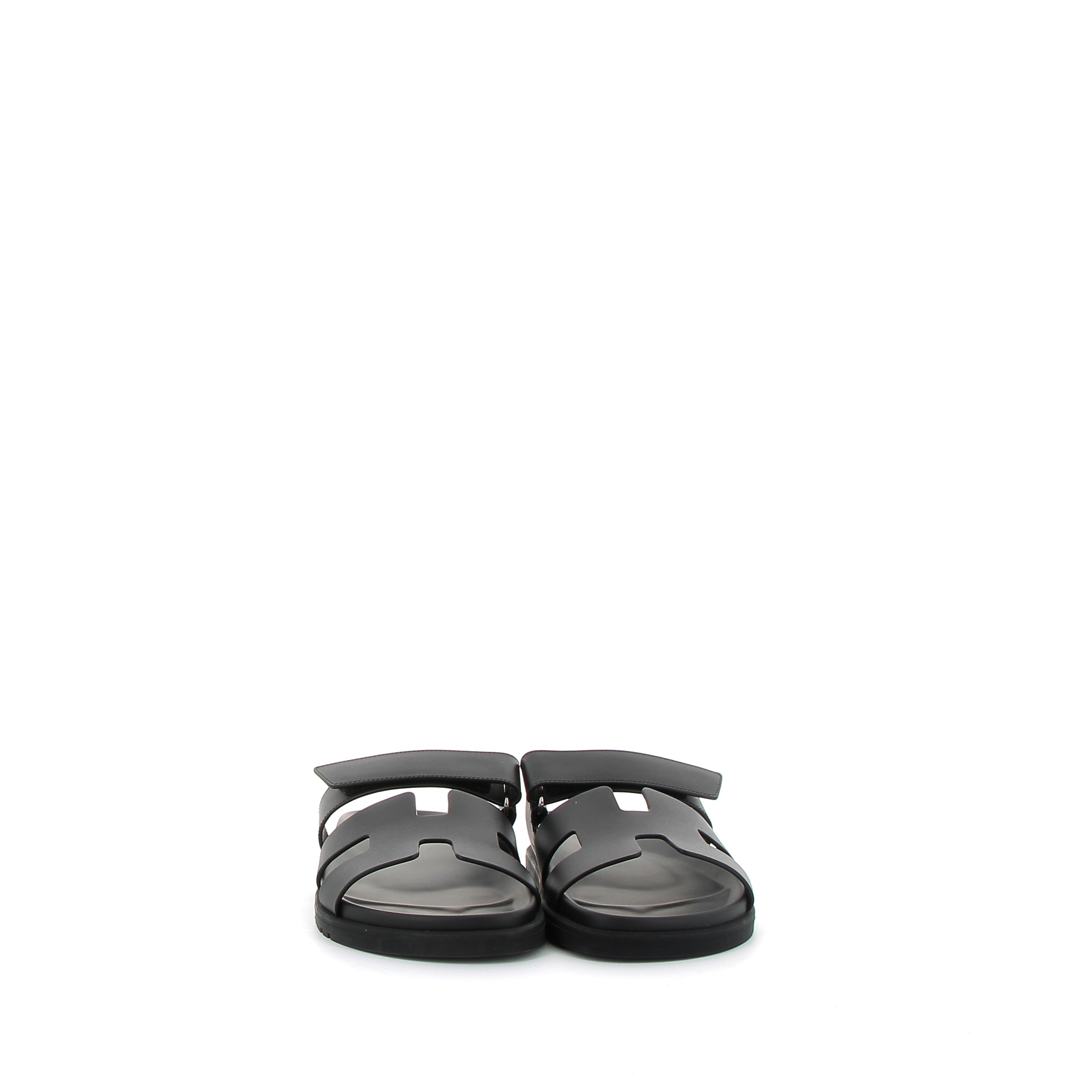 HERMÈS Chypre Sandals Swift Leather Black