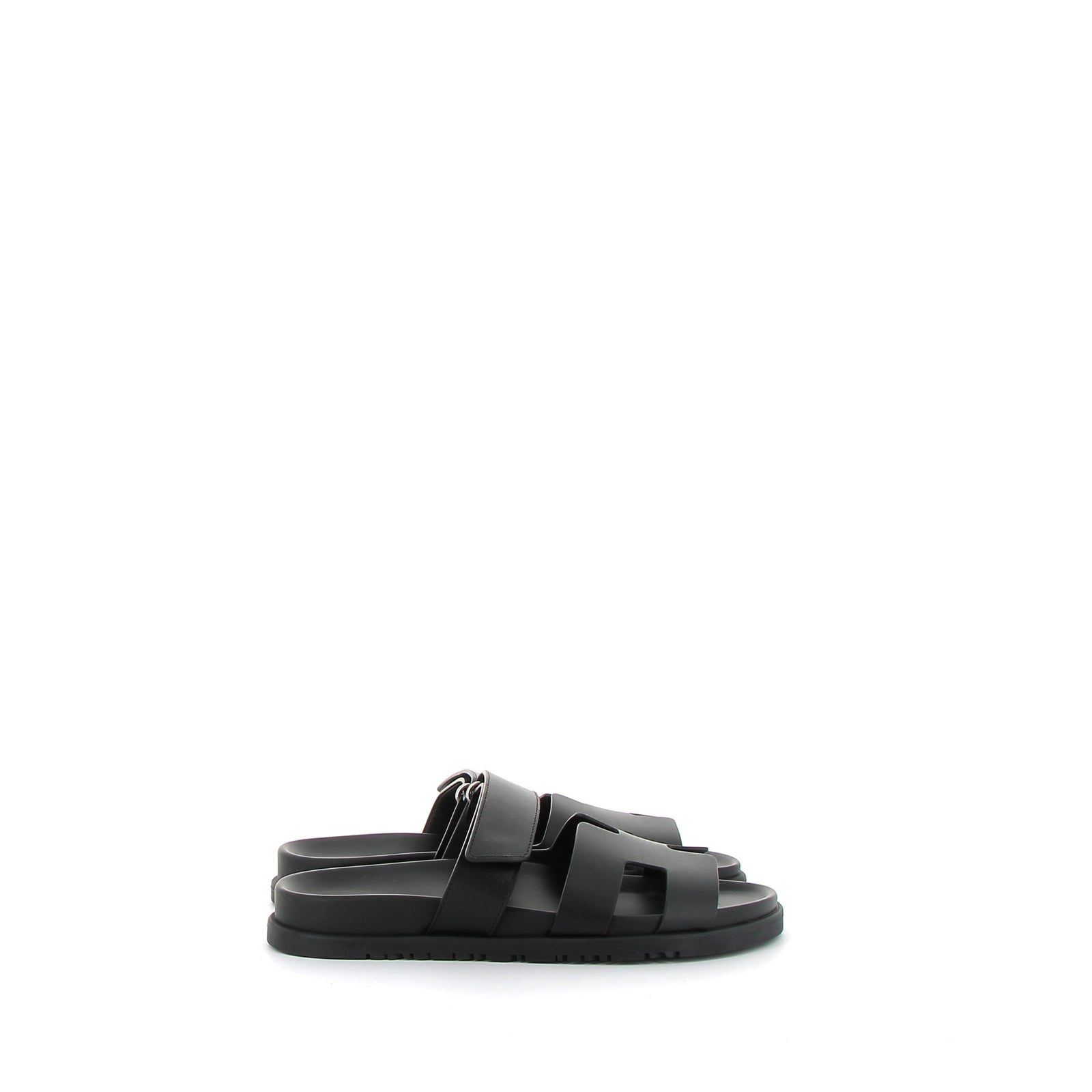 HERMÈS Chypre Sandals Swift leather Black