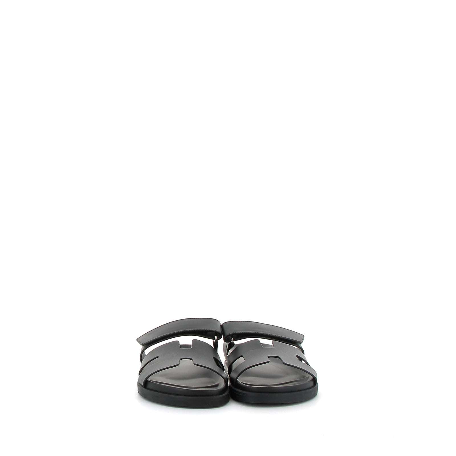 HERMÈS Chypre Sandals Swift leather Black