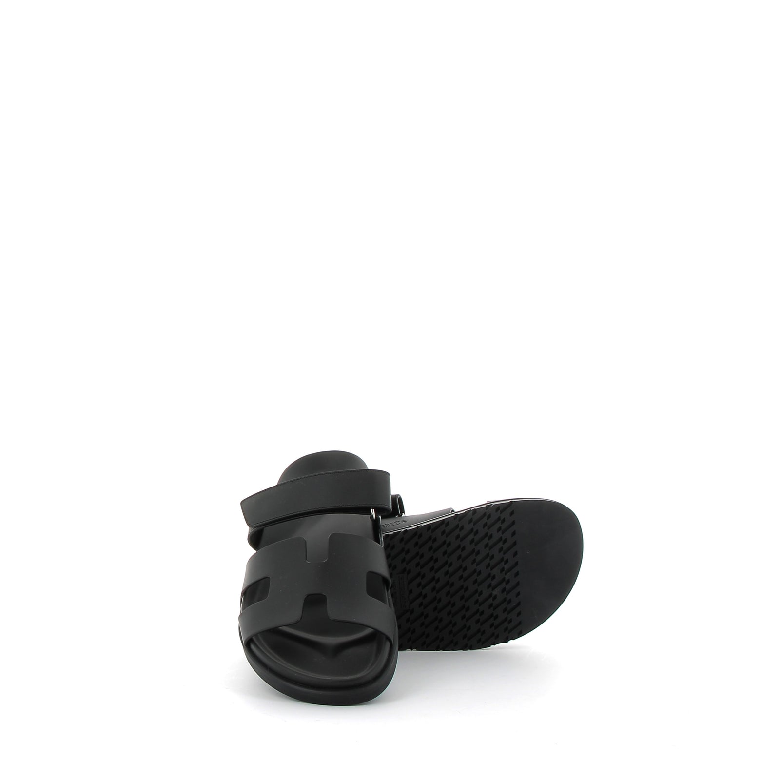 HERMÈS Chypre Sandals Swift leather Black
