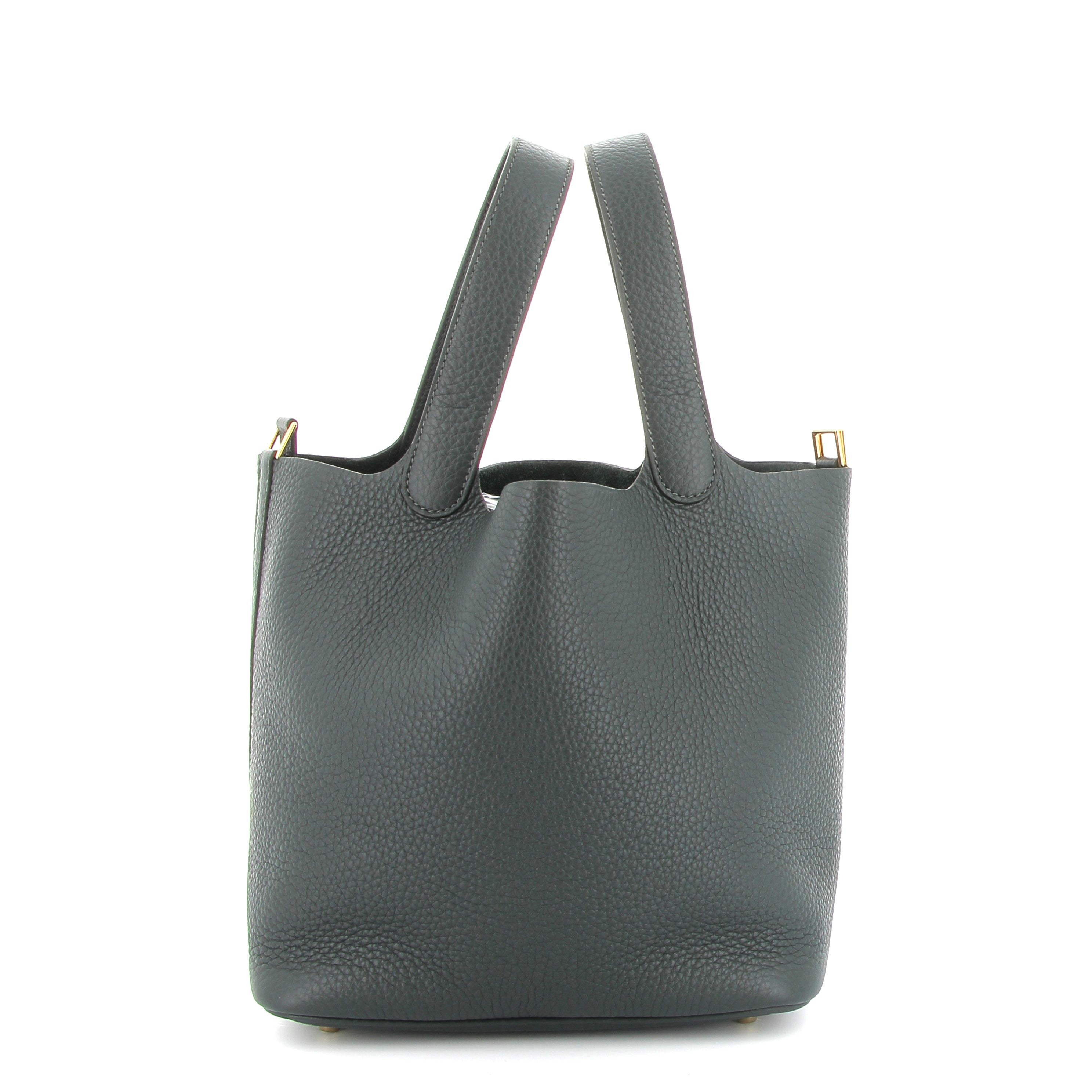 HERMÈS Picotin 26 Vert Mangrove Taurillon Clemence Gold hardware (GHW)