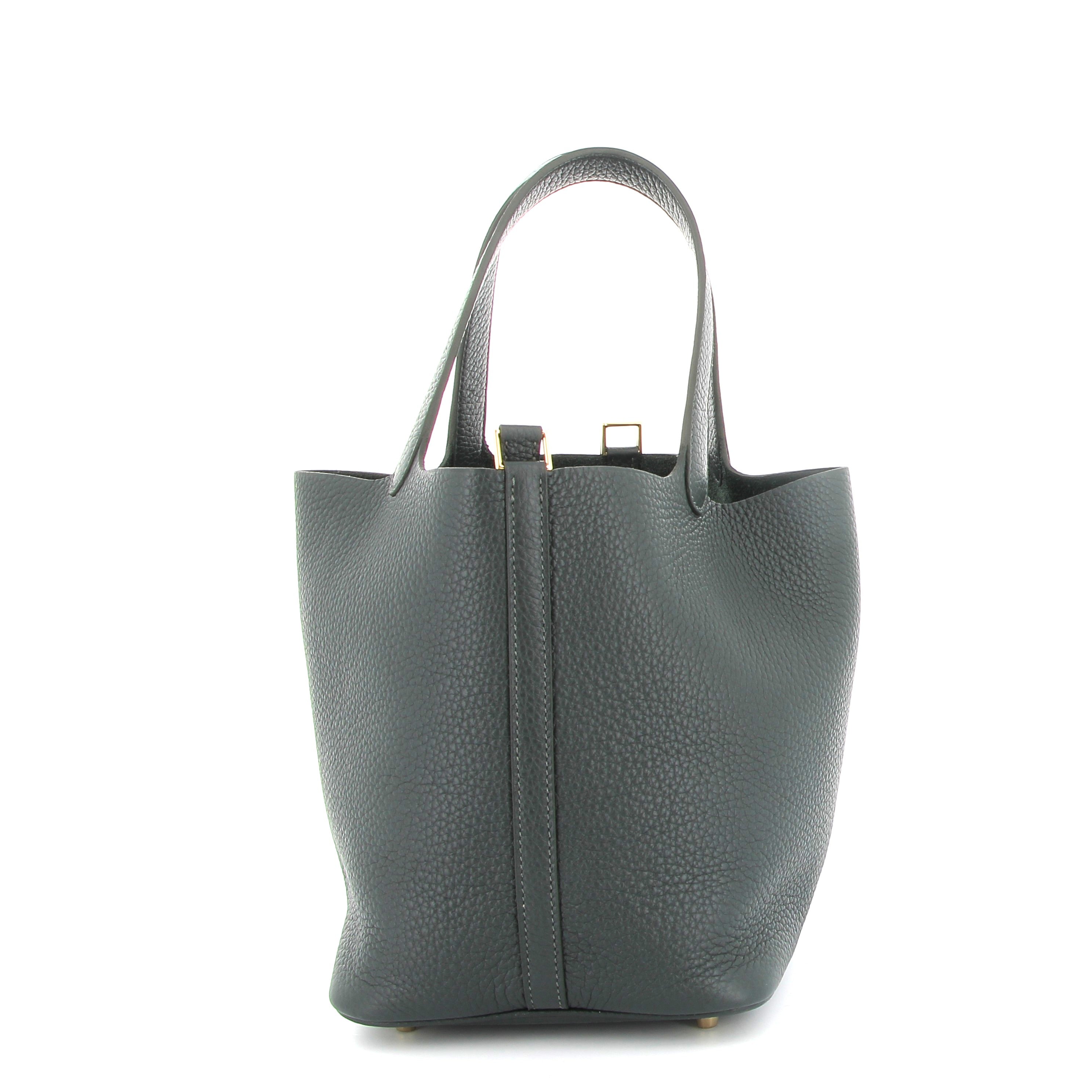 HERMÈS Picotin 26 Vert Mangrove Taurillon Clemence Gold hardware (GHW)