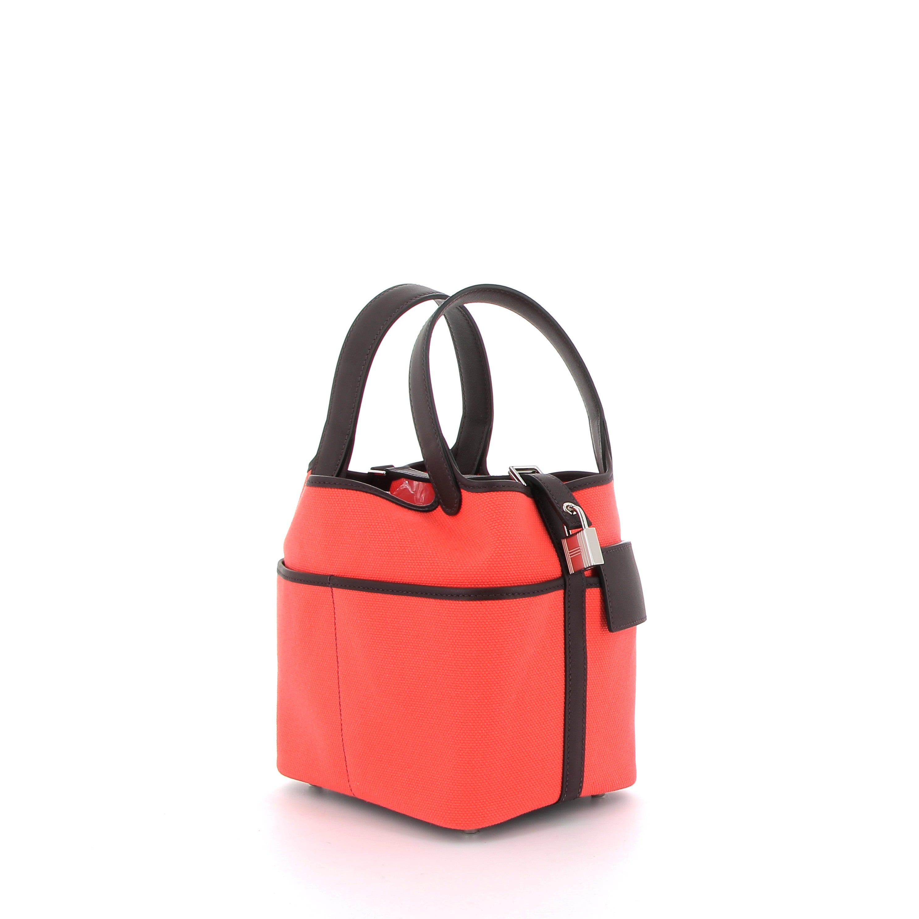Hermès Picotin 18cm in Orange & Marron Cargo with Palladium Hardware
