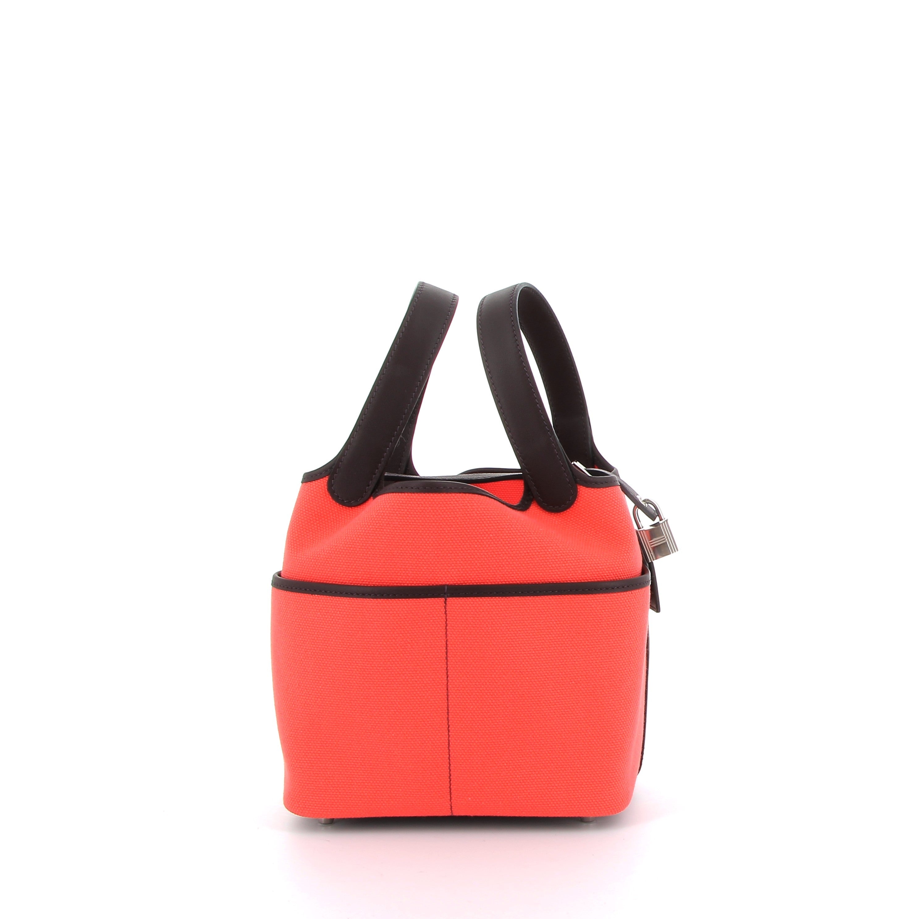 HERMÈS Picotin 18 Cargo Canvas Orange/Brown Palladium hardware