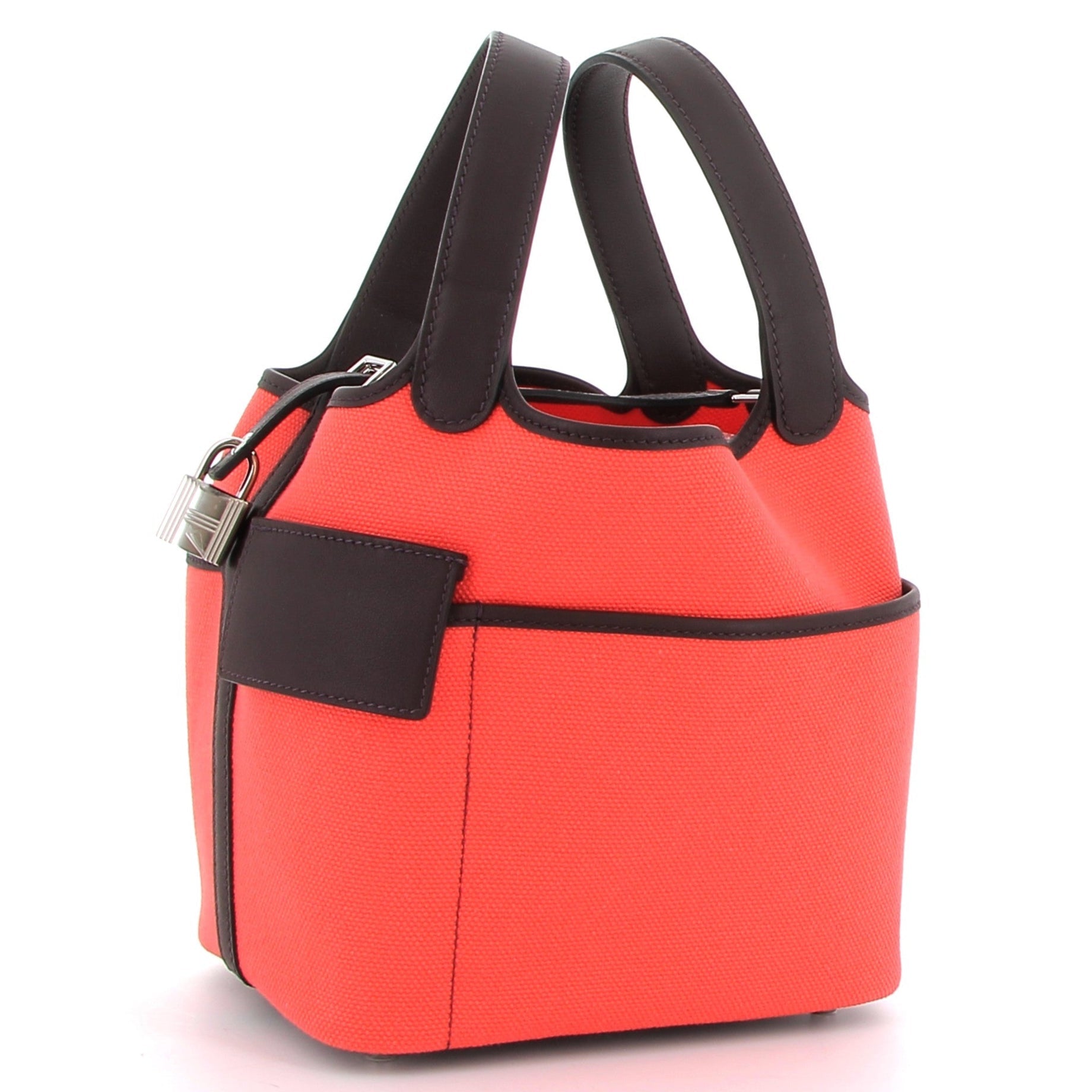 HERMÈS Picotin 18 Cargo Canvas Orange/Brown Palladium hardware