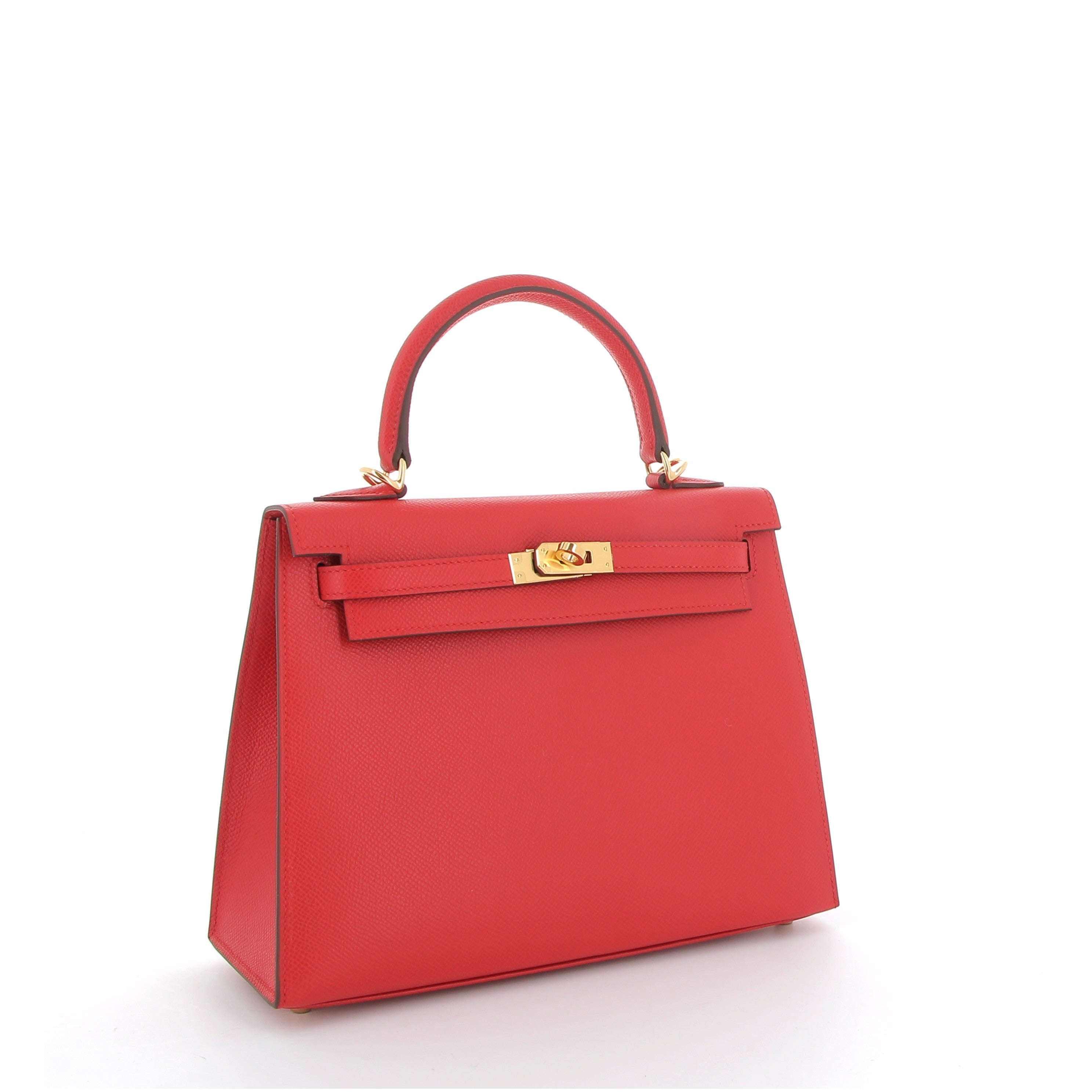Hermes Kelly 25cm in Rouge Radieux Epsom with Gold Hardware