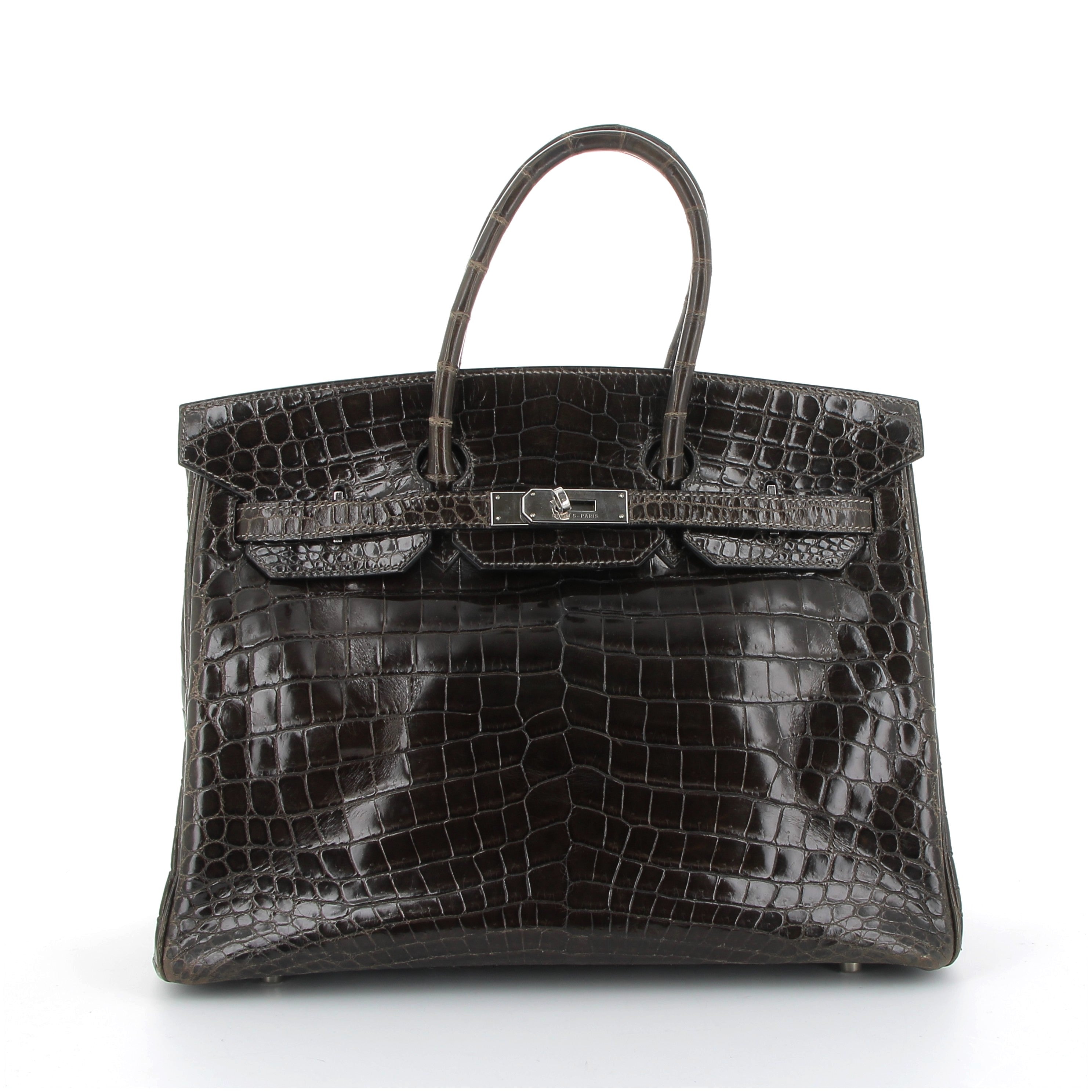 Hermès Birkin 35cm in Gris Elephant Crocodile Niloticus with Palladium Hardware