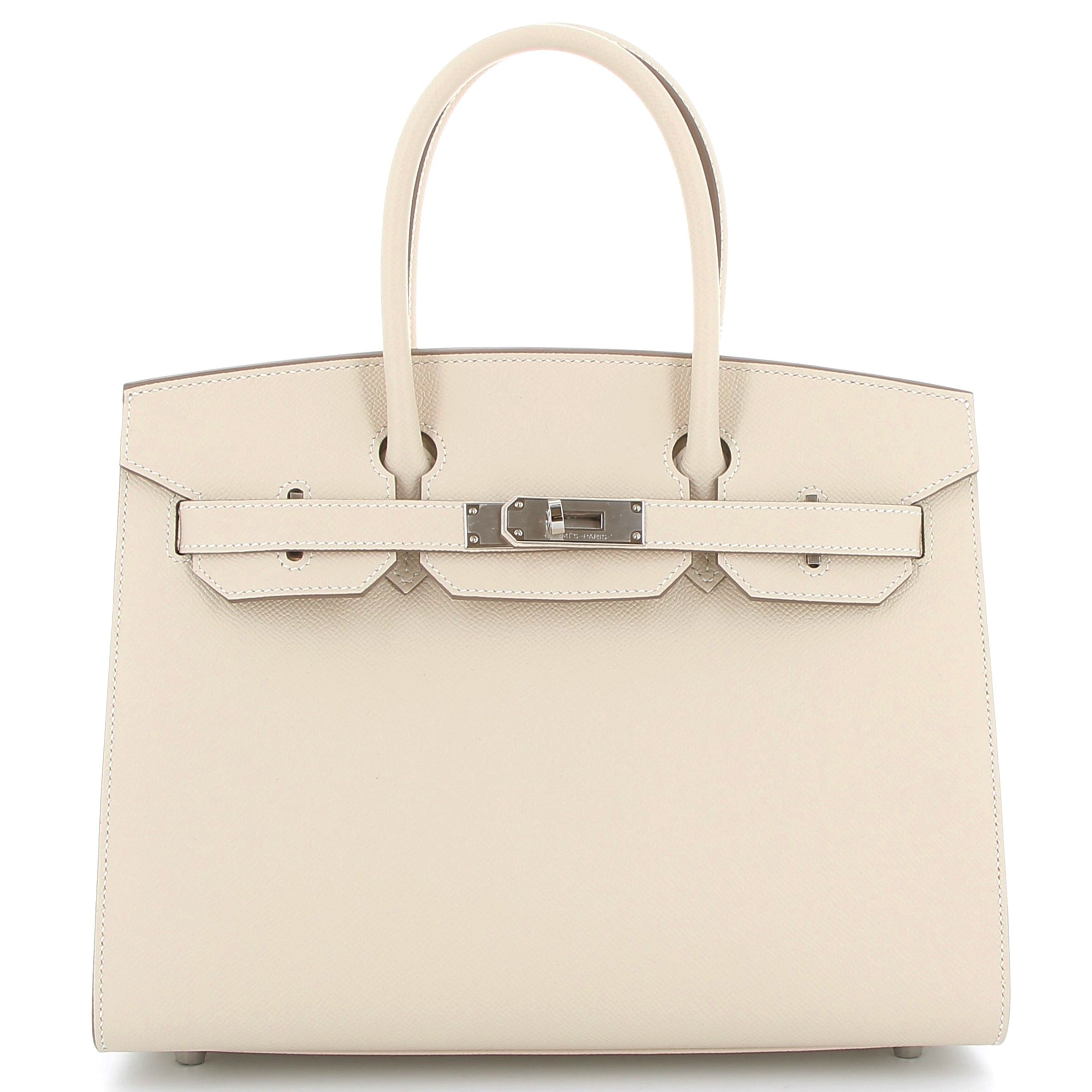HERMÈS Birkin 30 Craie Epsom Sellier Palladium hardware