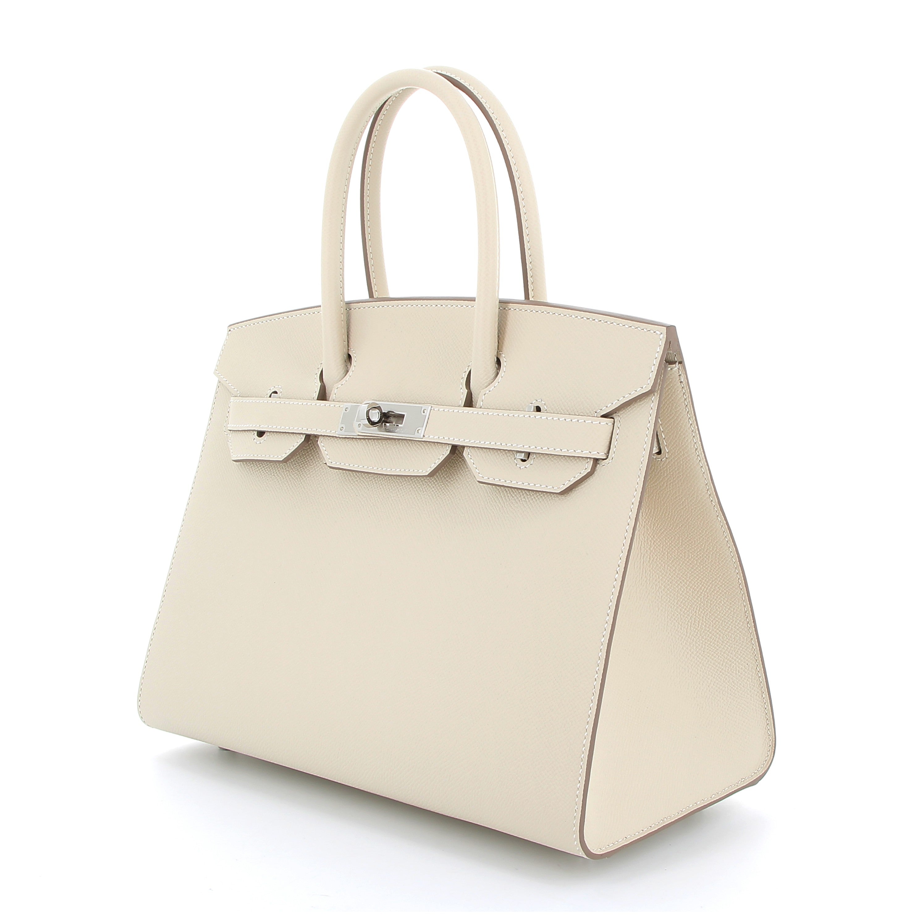 HERMÈS Birkin 30 Craie Epsom Sellier Palladium hardware