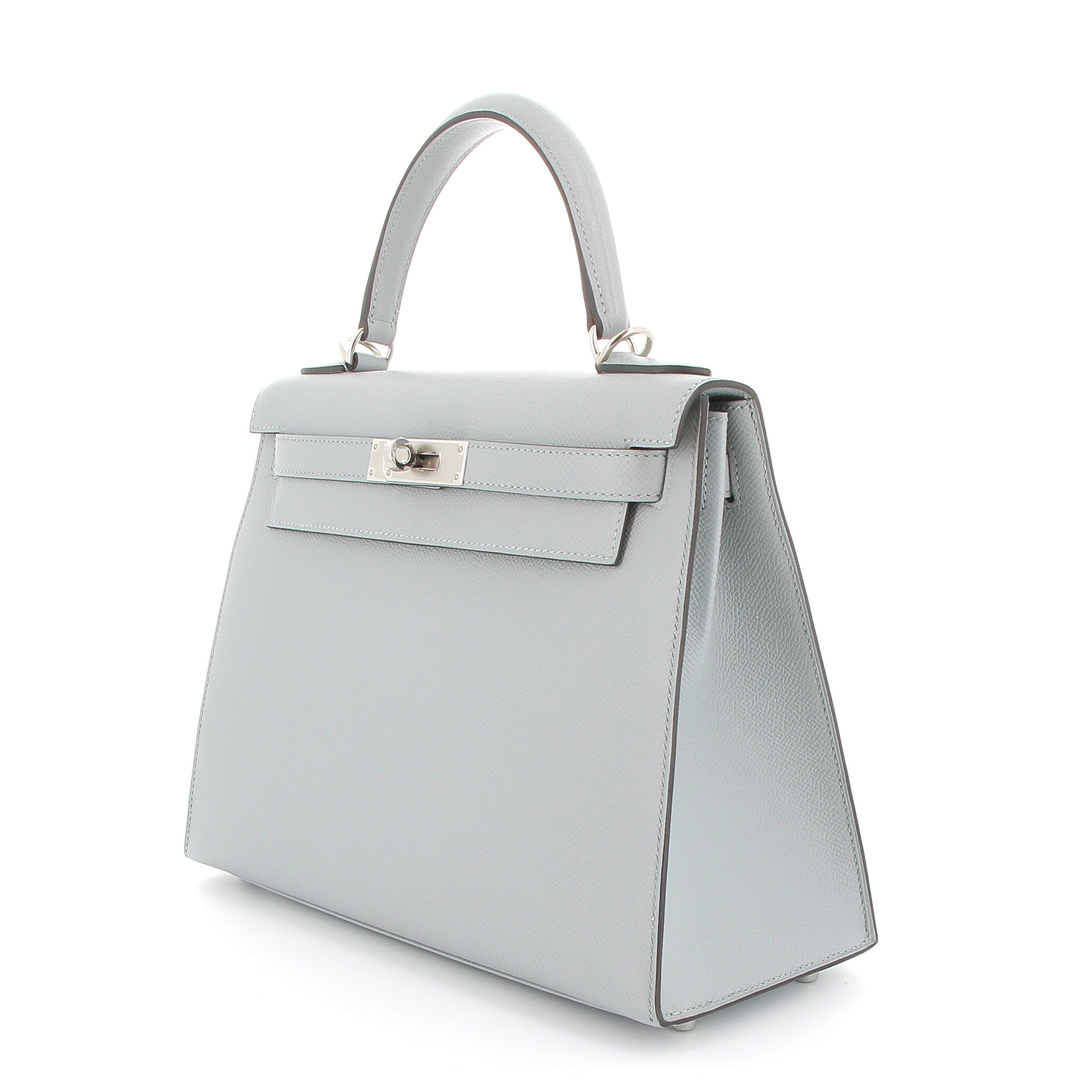 HERMÈS Kelly 28 Bleu Glacier Epsom Palladium hardware