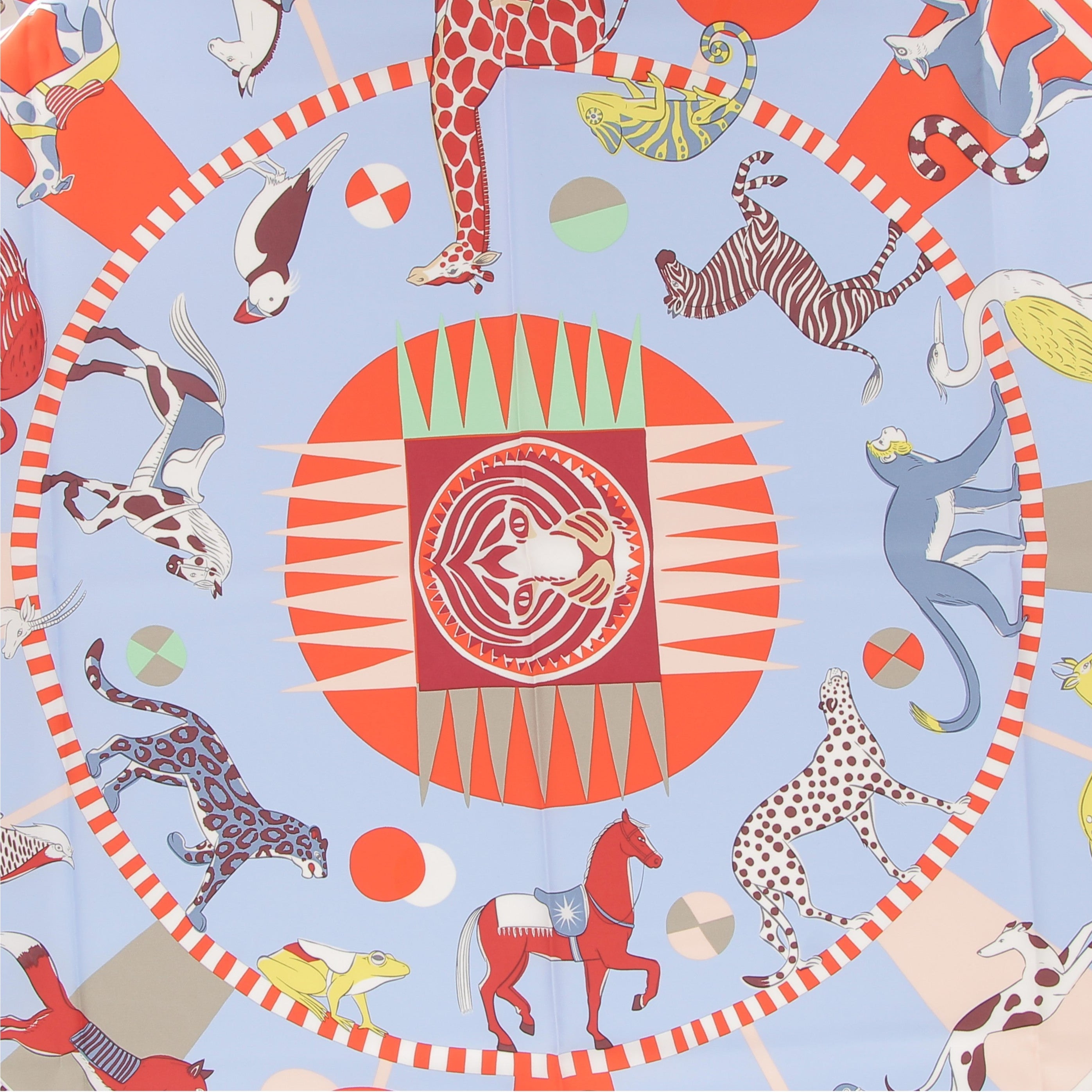 HERMÈS Silk Carré 90 Le Carrousel du Tigre Royal